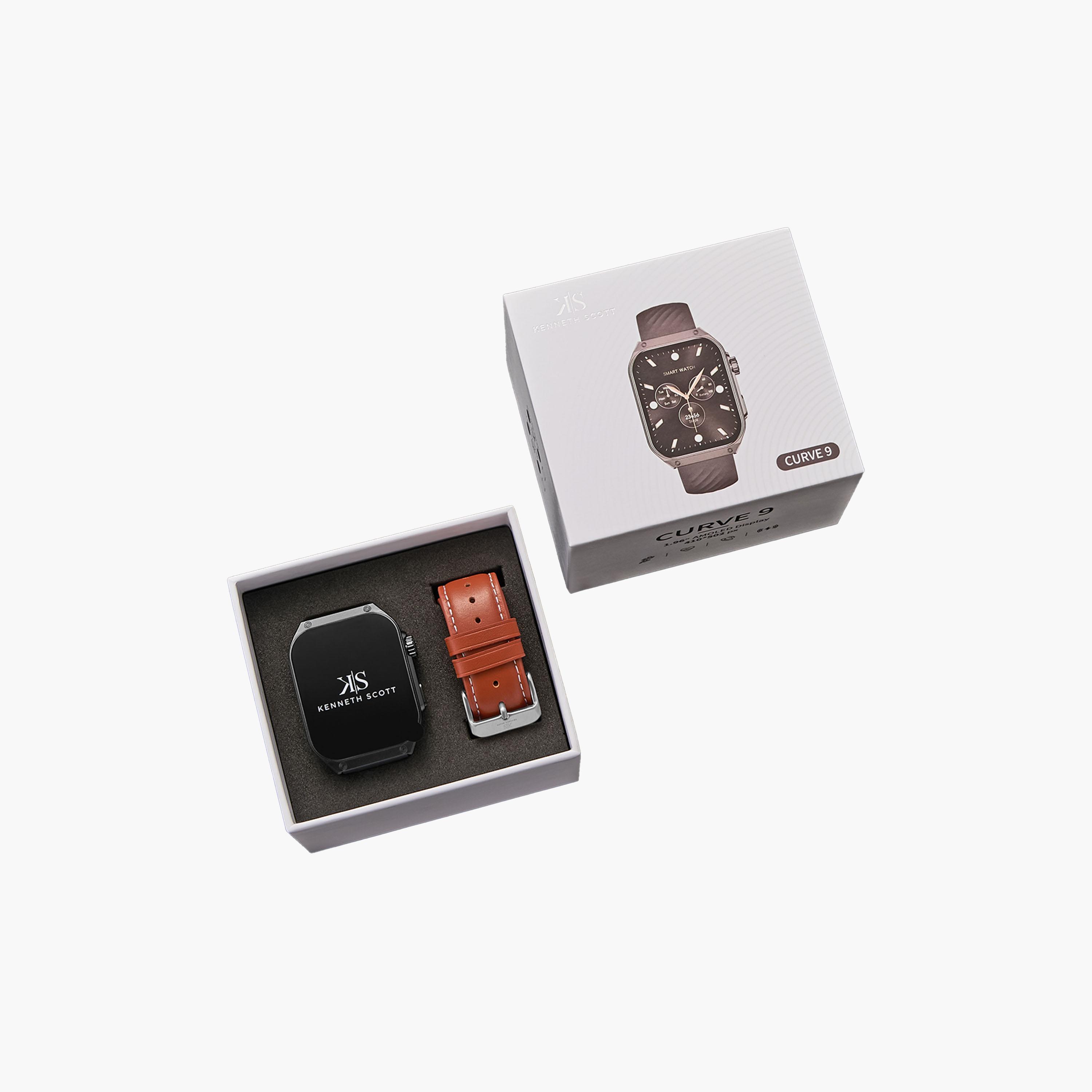 Kenneth Scott Unisex Brown Silicone Strap Smart Watch | KCRV9-XSBBE-men-watchesandjewellery-watches-image-8