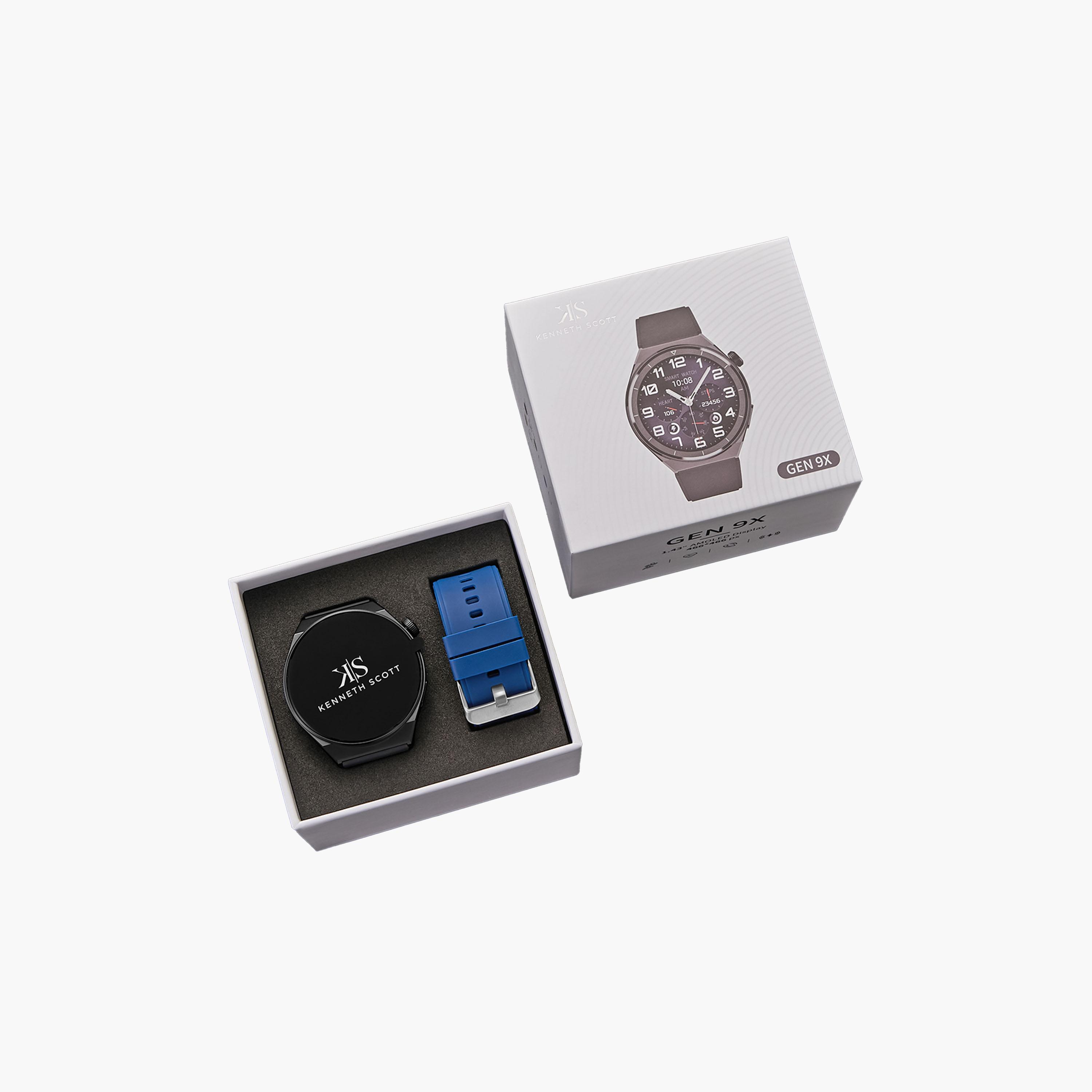 Kenneth Scott Unisex Multi Colour Dial Smart Watch with Interchangeable Strap | KG9X-XSBBL-men-watchesandjewellery-watches-image-7
