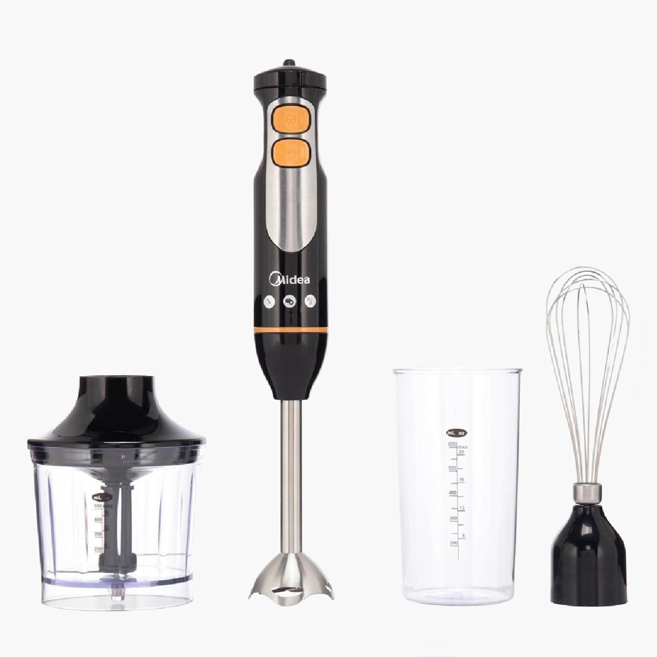 Midea 600W Stainless Steel 4-in-1 Hand Blender - MJBH6001W