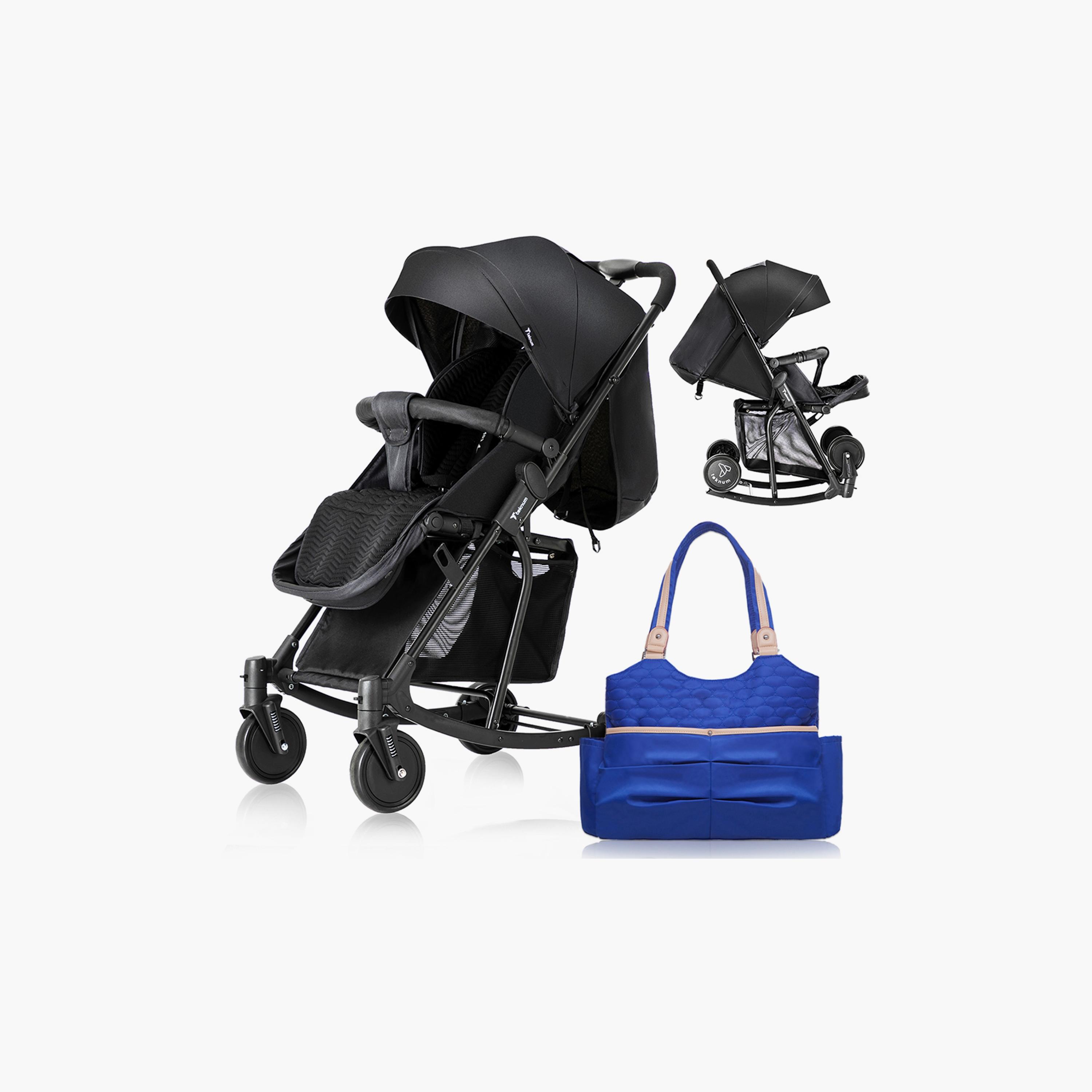 Teknum Foldable Stroller, Rocker with Diaper Tote Bag-baby-gear-strollersandprams-strollers-image-1