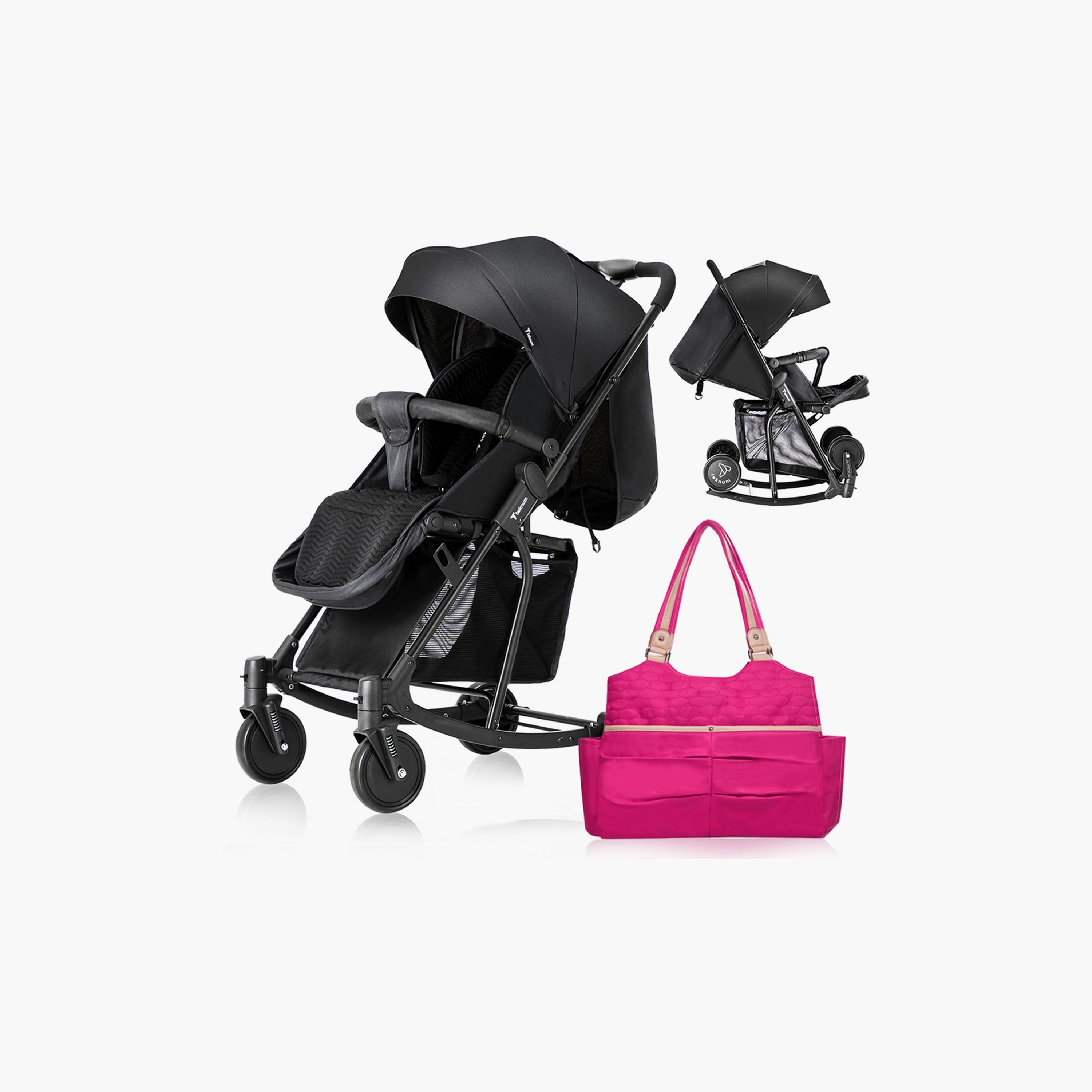 Buy Teknum Foldable Stroller Rocker with Diaper Tote Bag Online Babyshop UAE