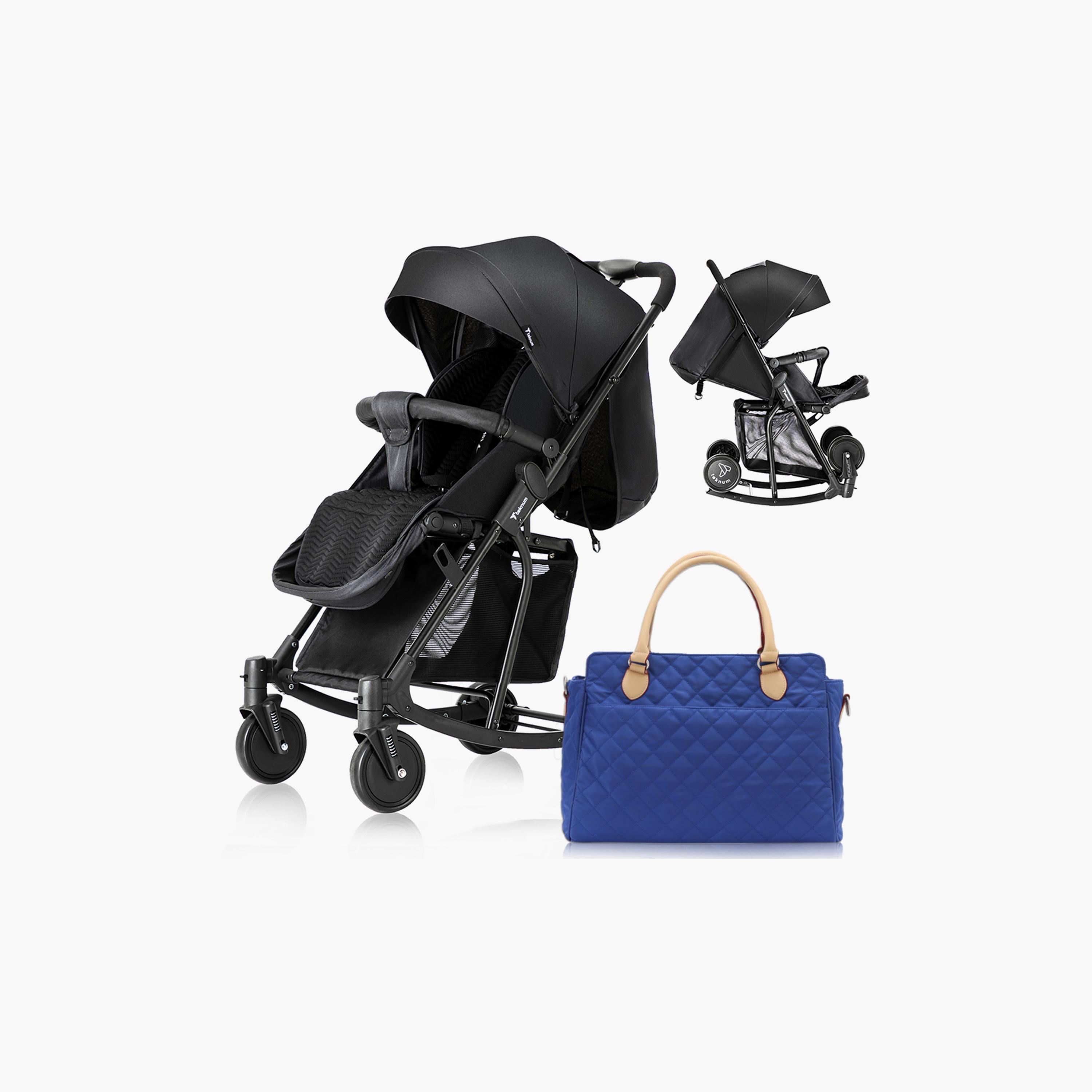 عربة أطفال قابلة للطي من تيكنوم، كرسي هزاز مع حقيبة حمل للحفاضات-baby-gear-strollersandprams-strollers-image-1
