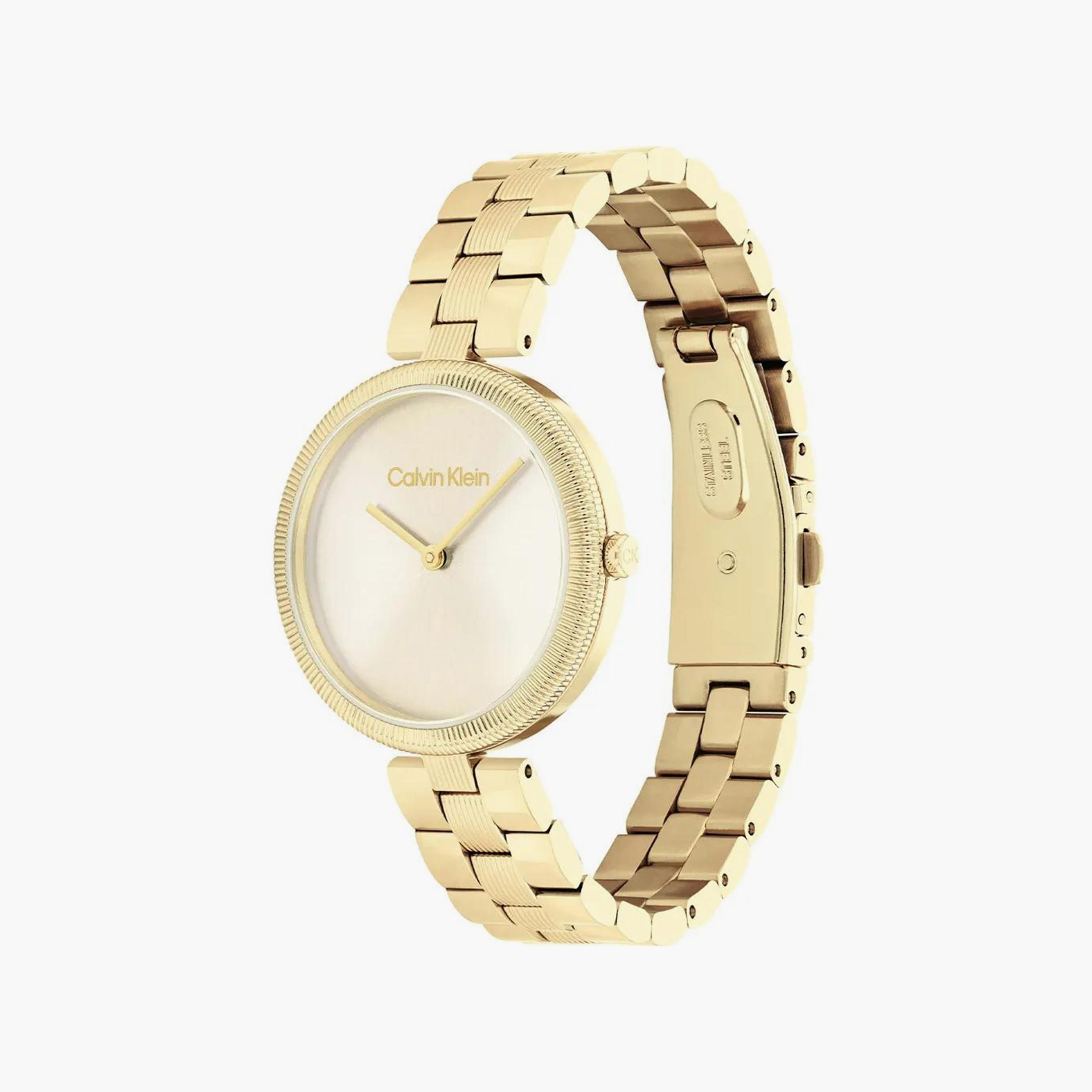Calvin Klein Gold Analog Stainless Steel Strap Watch | 25100014-girls-accessories-watches-image-2