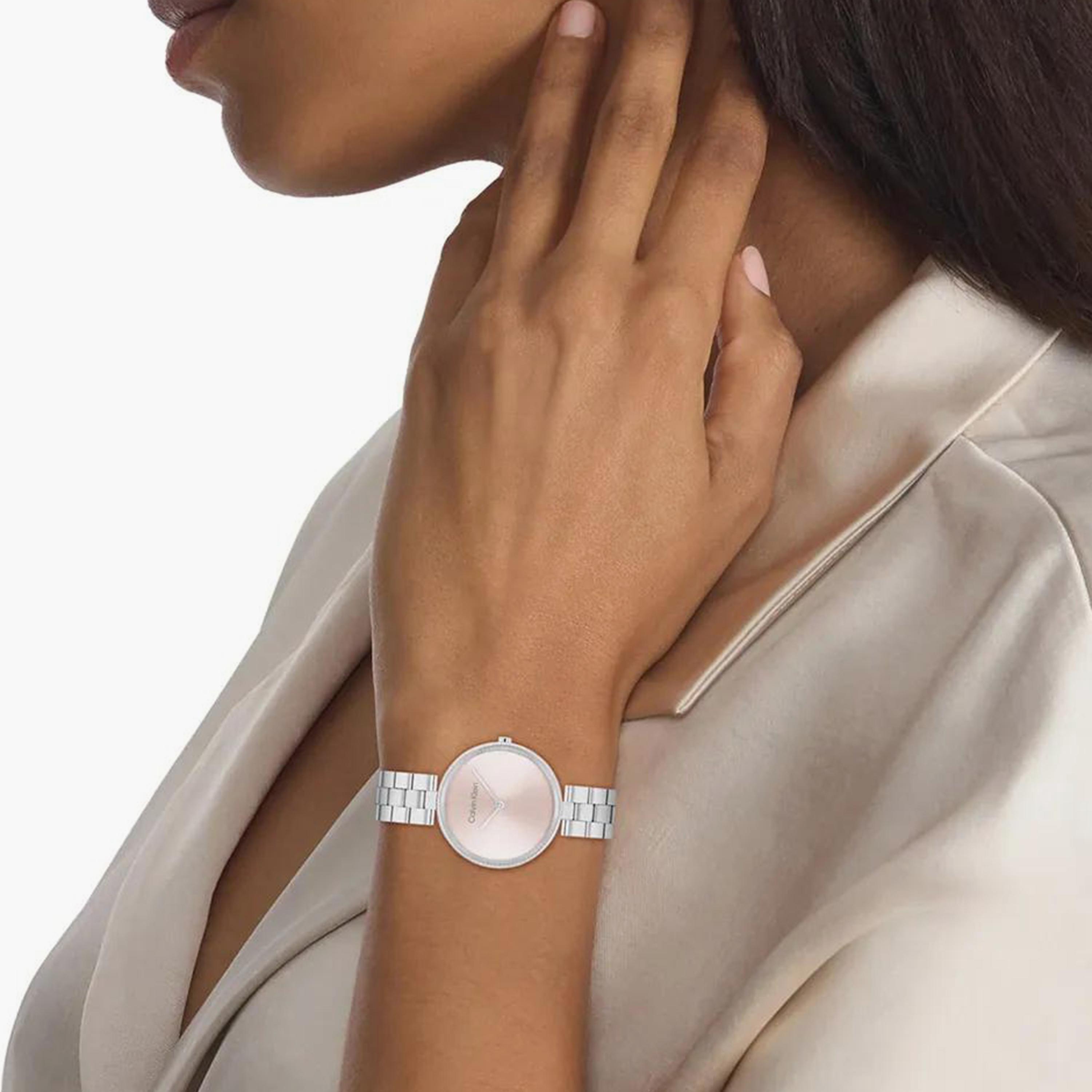 Calvin Klein Silver Analog Stainless Steel Strap Watch | 25100015-girls-accessories-watches-image-4