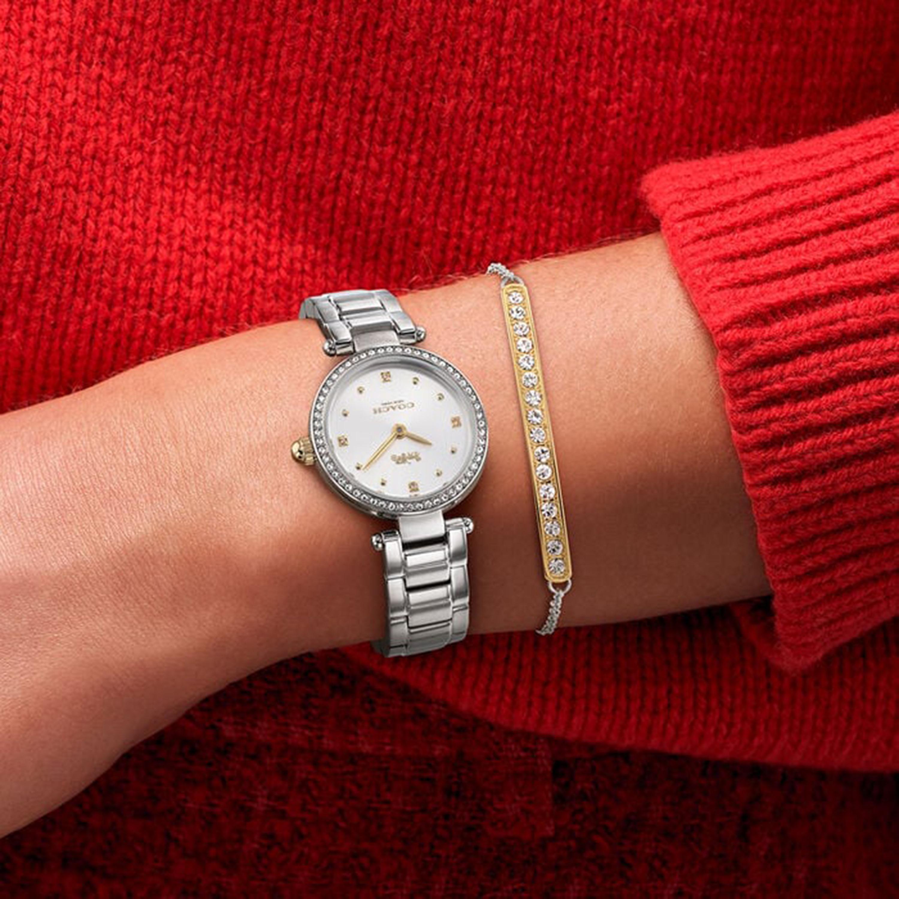Coach Silver Analog Stainless Steel Strap Watch | 14000092-girls-accessories-watches-image-2