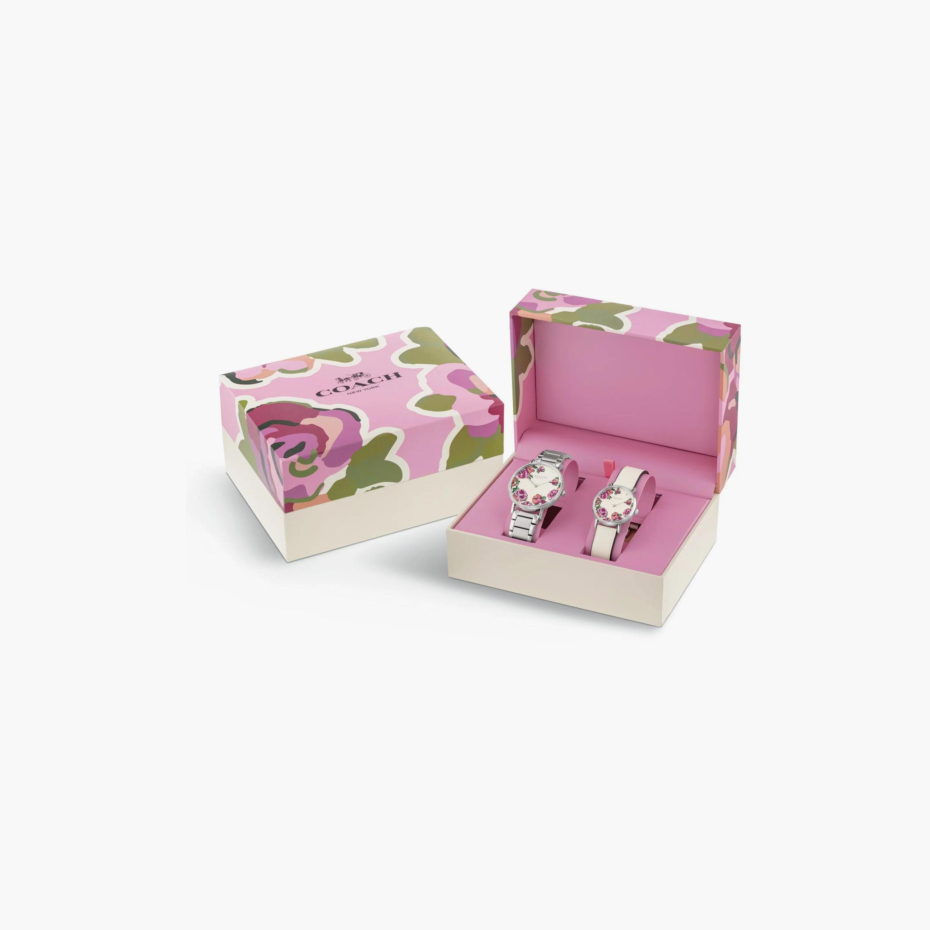 Coach Women's Silver Analog Stainless Steel Strap Watch Set | 14000094-women-watchesandjewellery-watches-image-3