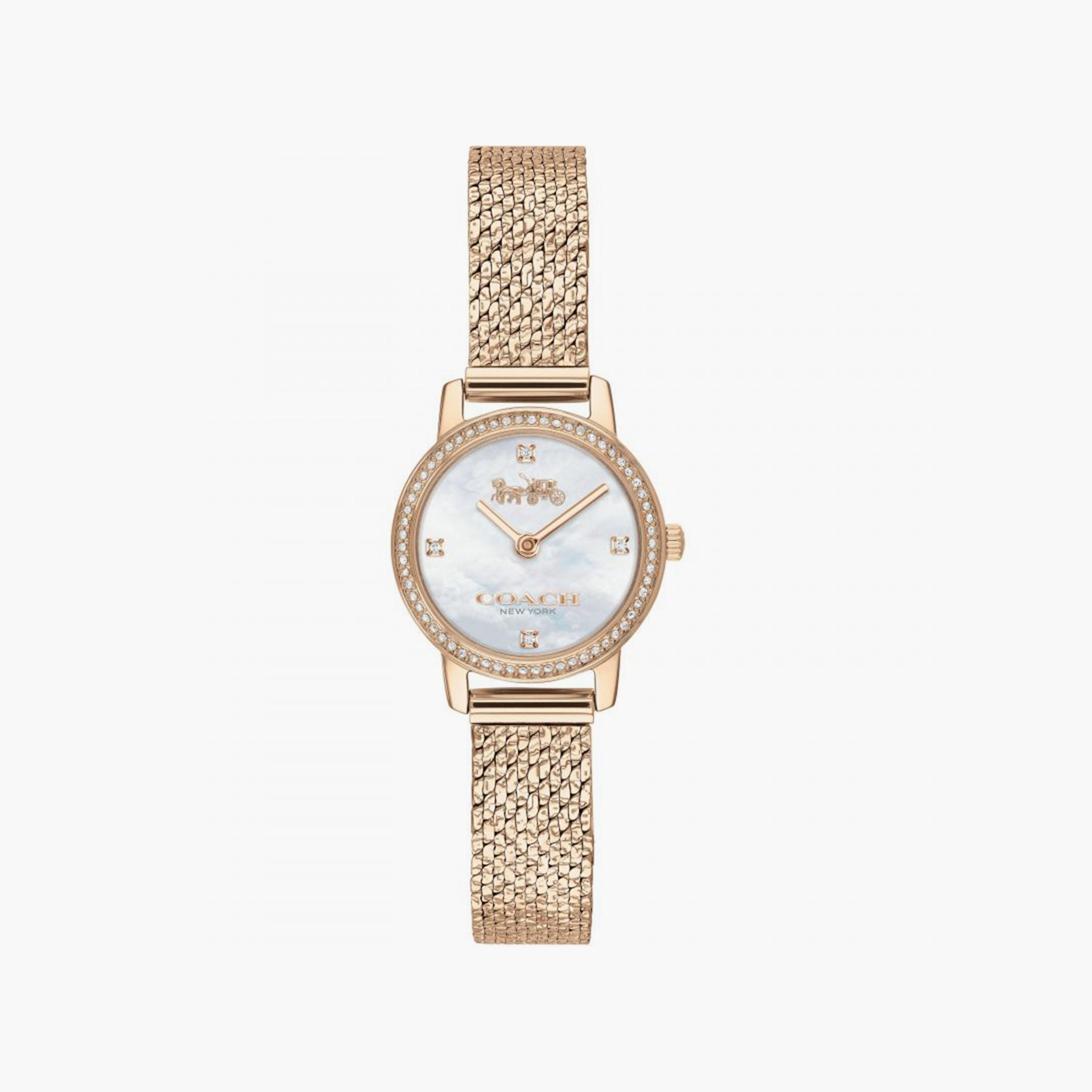 Coach Gold Analog Stainless Steel Strap Watch | 14503372-girls-accessories-watches-image-1