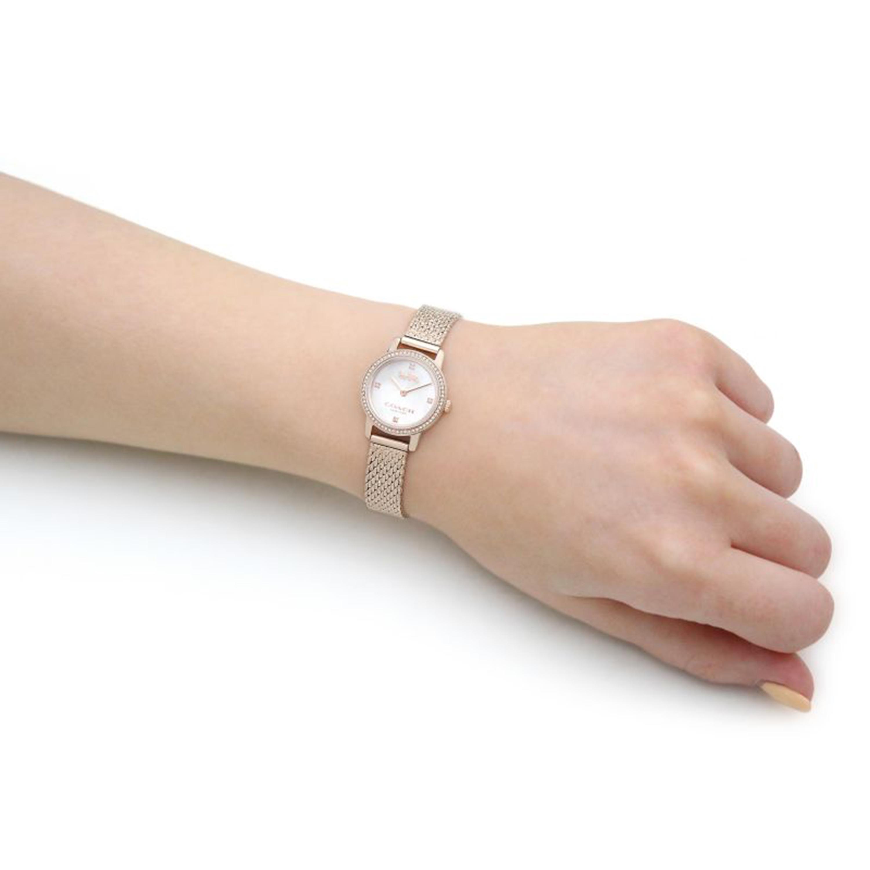 Coach Gold Analog Stainless Steel Strap Watch | 14503372-girls-accessories-watches-image-4