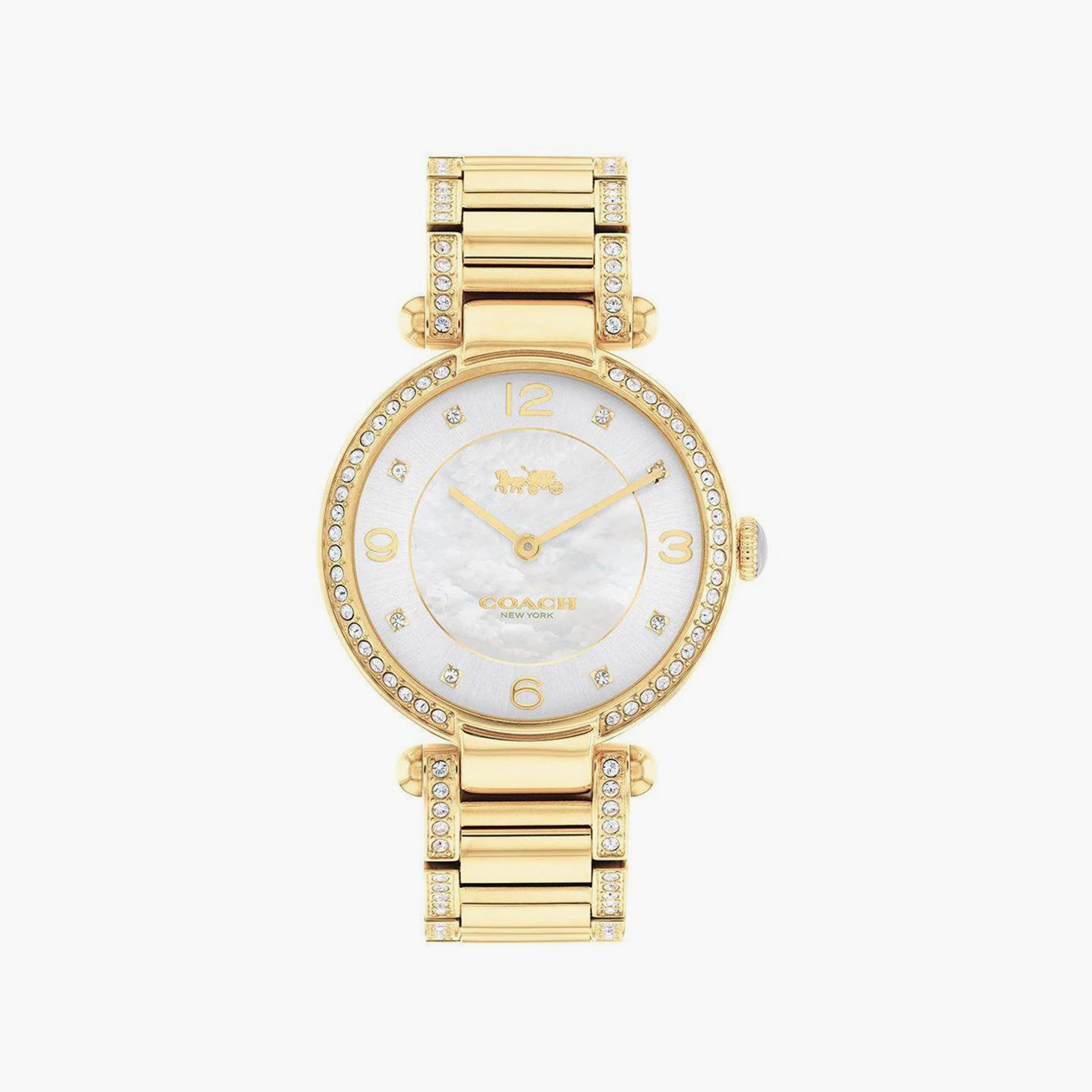ساعة كوتش ذو انالوج للنساء بسوار ذهبي مع ستانلس ستيل | 14503832-women-watchesandjewellery-watches-image-1