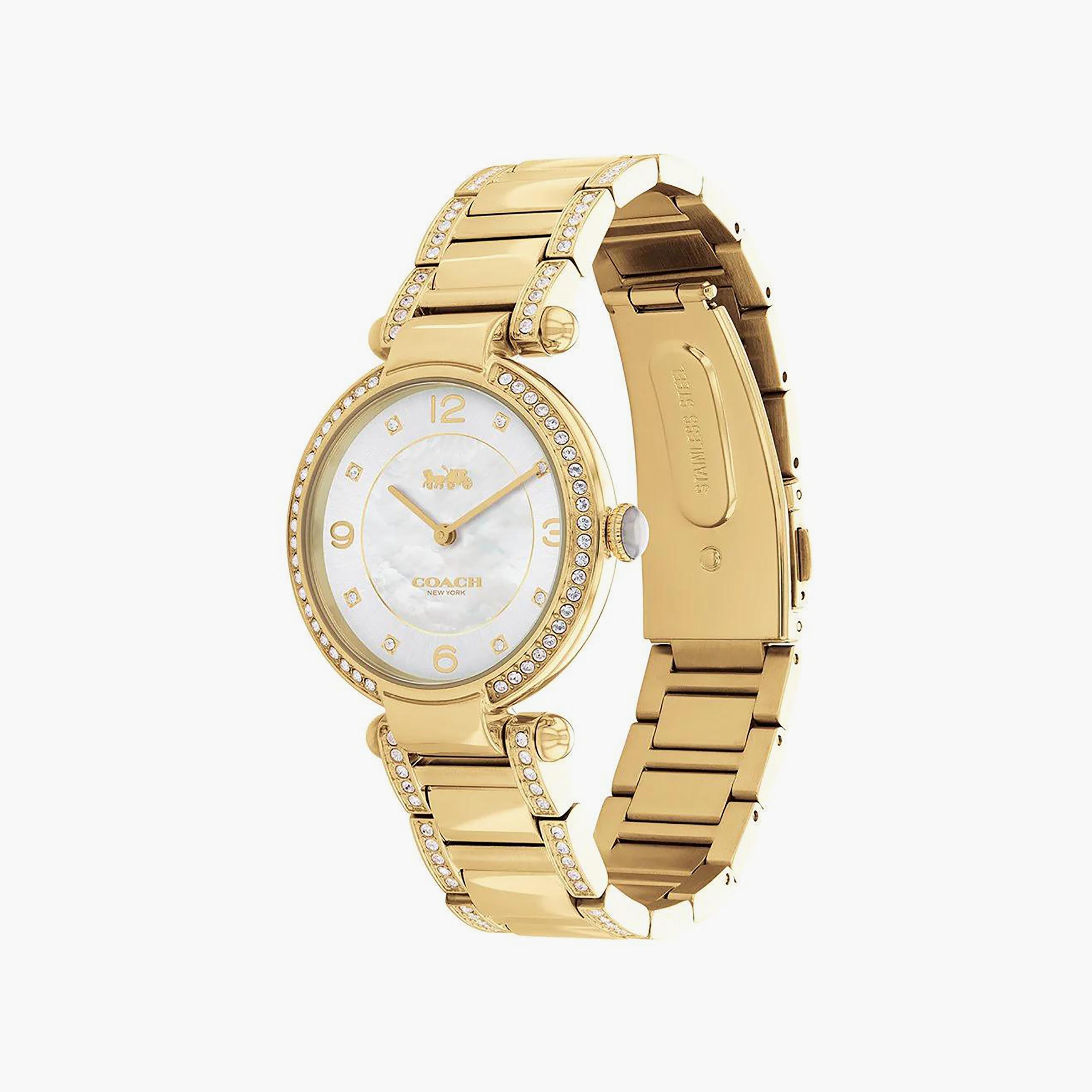 ساعة كوتش ذو انالوج للنساء بسوار ذهبي مع ستانلس ستيل | 14503832-women-watchesandjewellery-watches-image-2