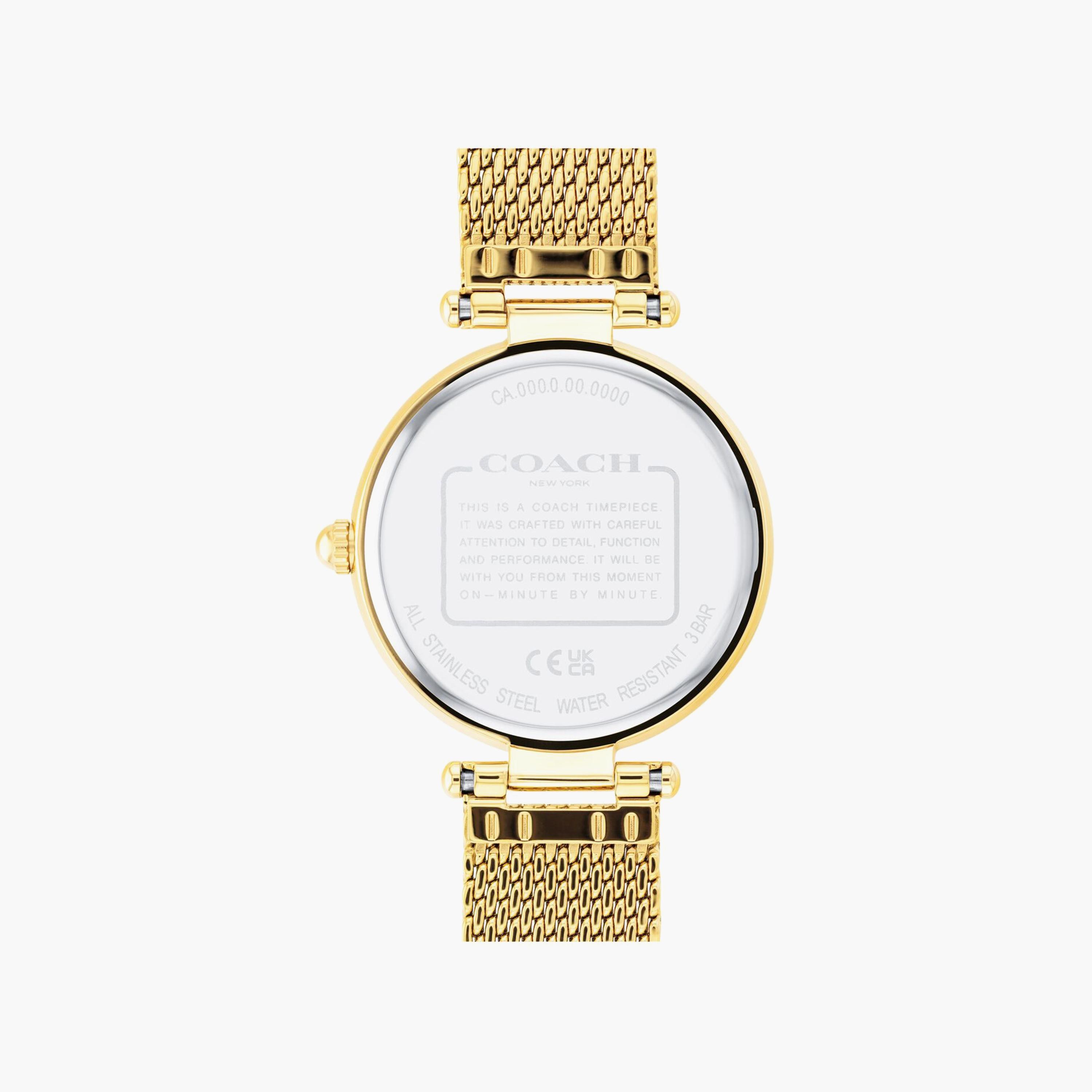 ساعة كوتش ذو انالوج للنساء بسوار ذهبي مع ستانلس ستيل | 14504098-women-watchesandjewellery-watches-image-3