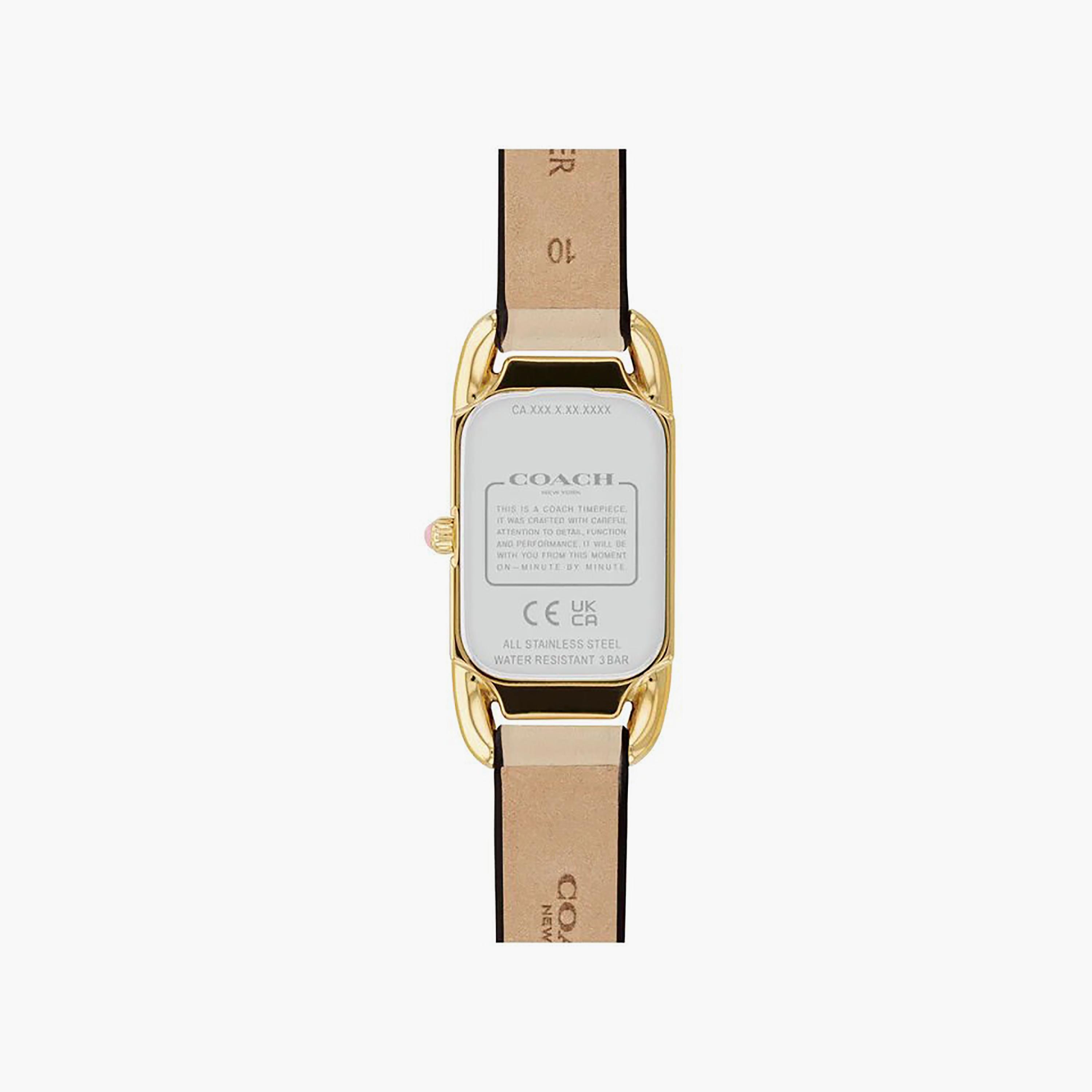 Coach Beige Analog Leather Strap Watch | 14504115-girls-accessories-watches-image-3