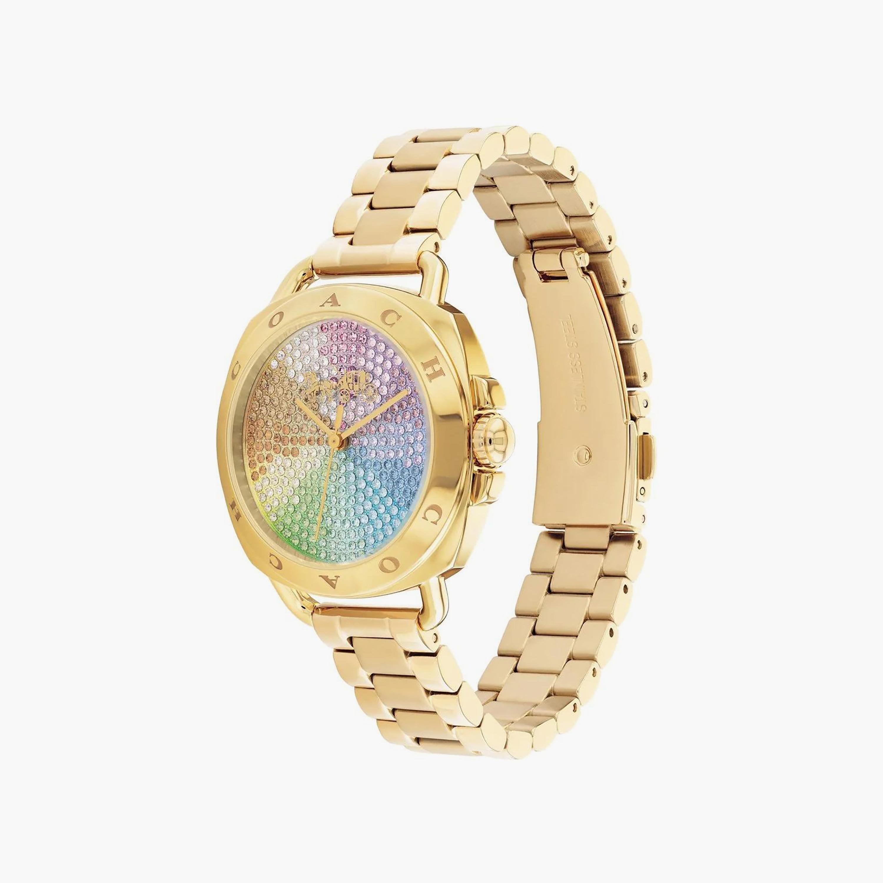 ساعة كوتش ذو انالوج للنساء بسوار ذهبي مع ستانلس ستيل | 14504167-women-watchesandjewellery-watches-image-2