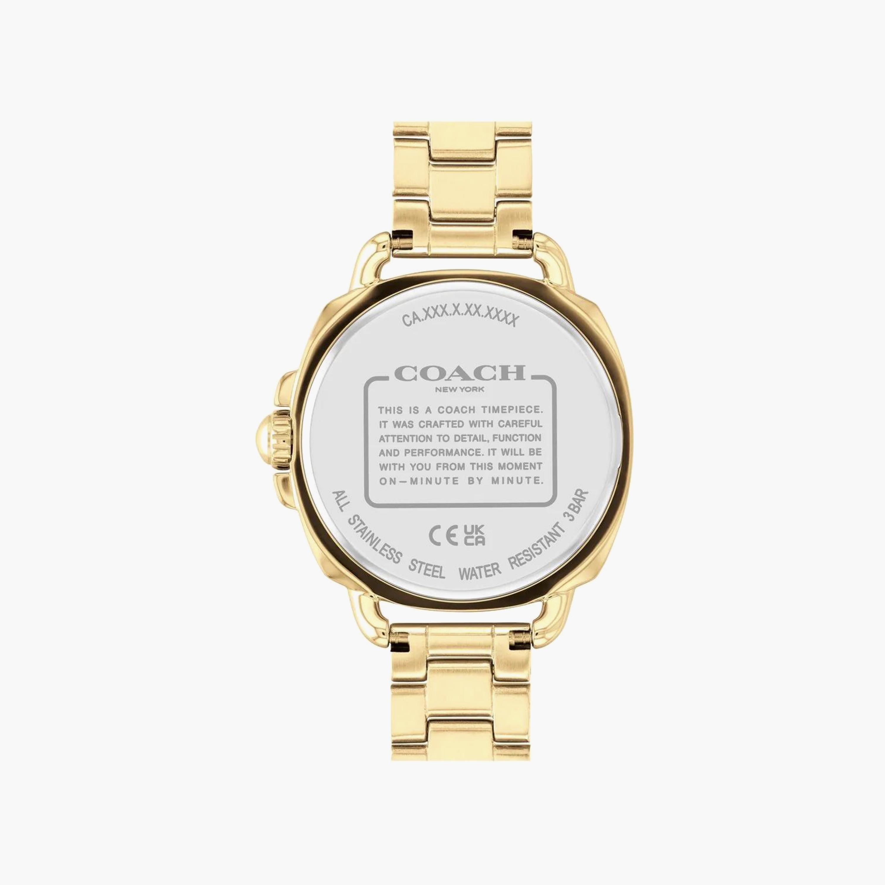 ساعة كوتش ذو انالوج للنساء بسوار ذهبي مع ستانلس ستيل | 14504167-women-watchesandjewellery-watches-image-3