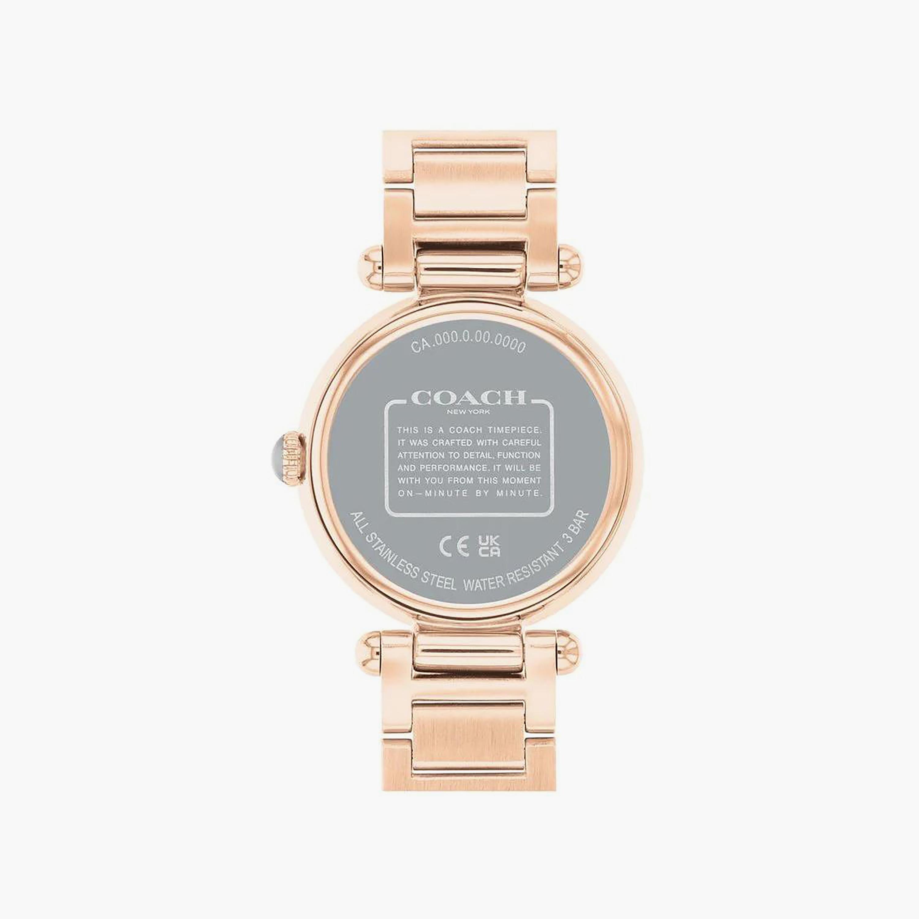 ساعة كوتش ذو انالوج للنساء بسوار ذهبي وردي مع ستانلس ستيل | 14504184-women-watchesandjewellery-watches-image-3