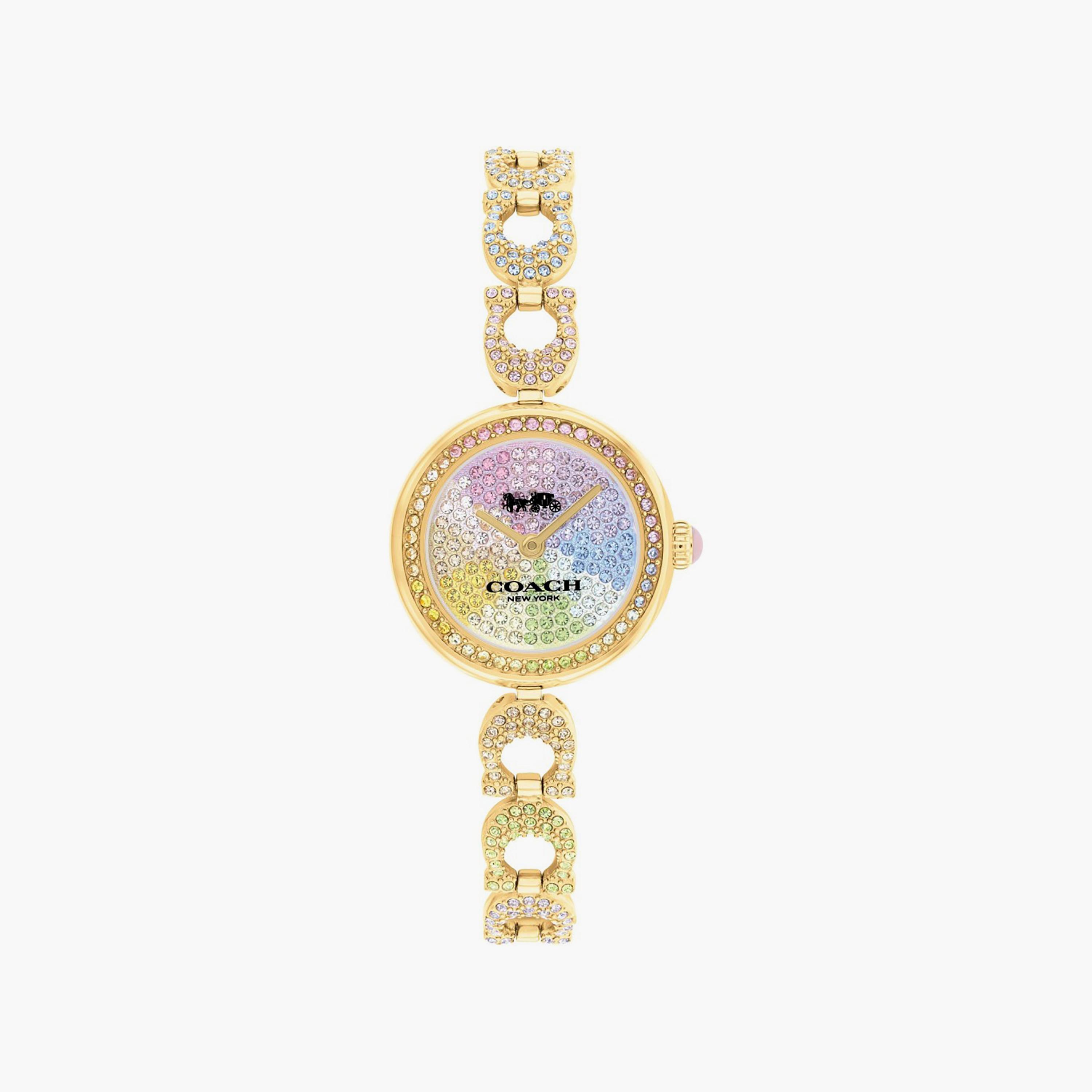 ساعة كوتش ذو انالوج للنساء بسوار ذهبي مع ستانلس ستيل | 14504220-women-watchesandjewellery-watches-image-1