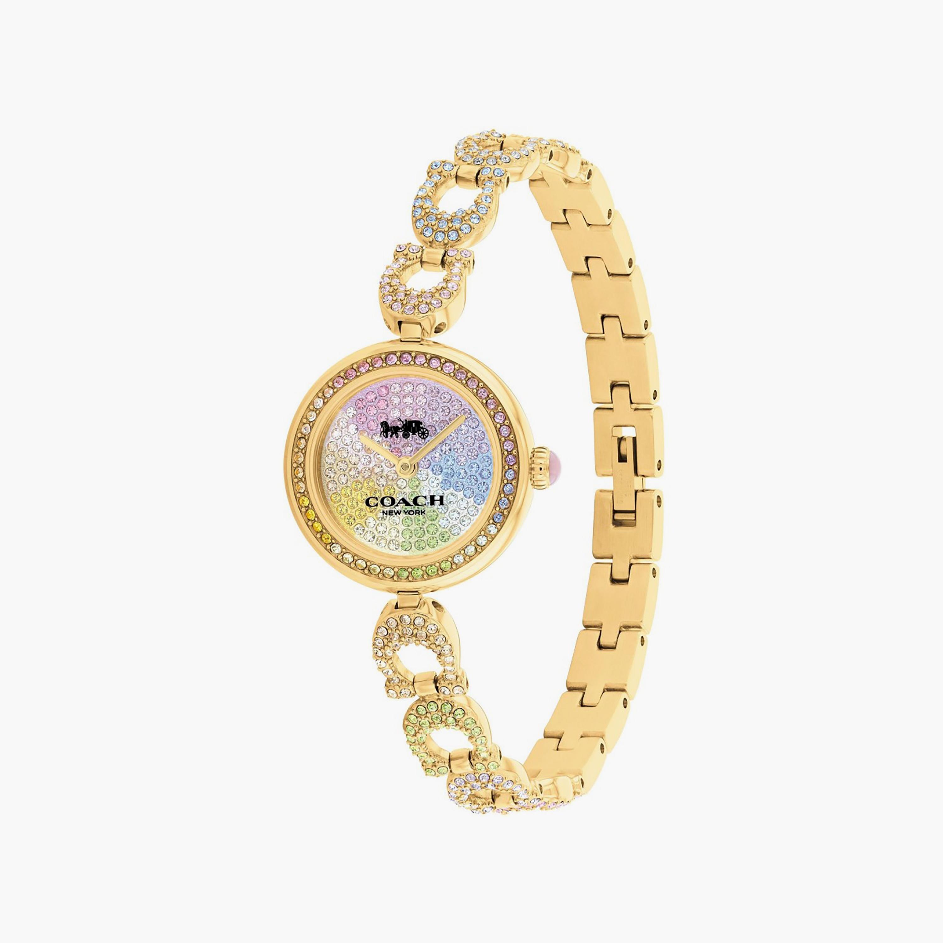 ساعة كوتش ذو انالوج للنساء بسوار ذهبي مع ستانلس ستيل | 14504220-women-watchesandjewellery-watches-image-2
