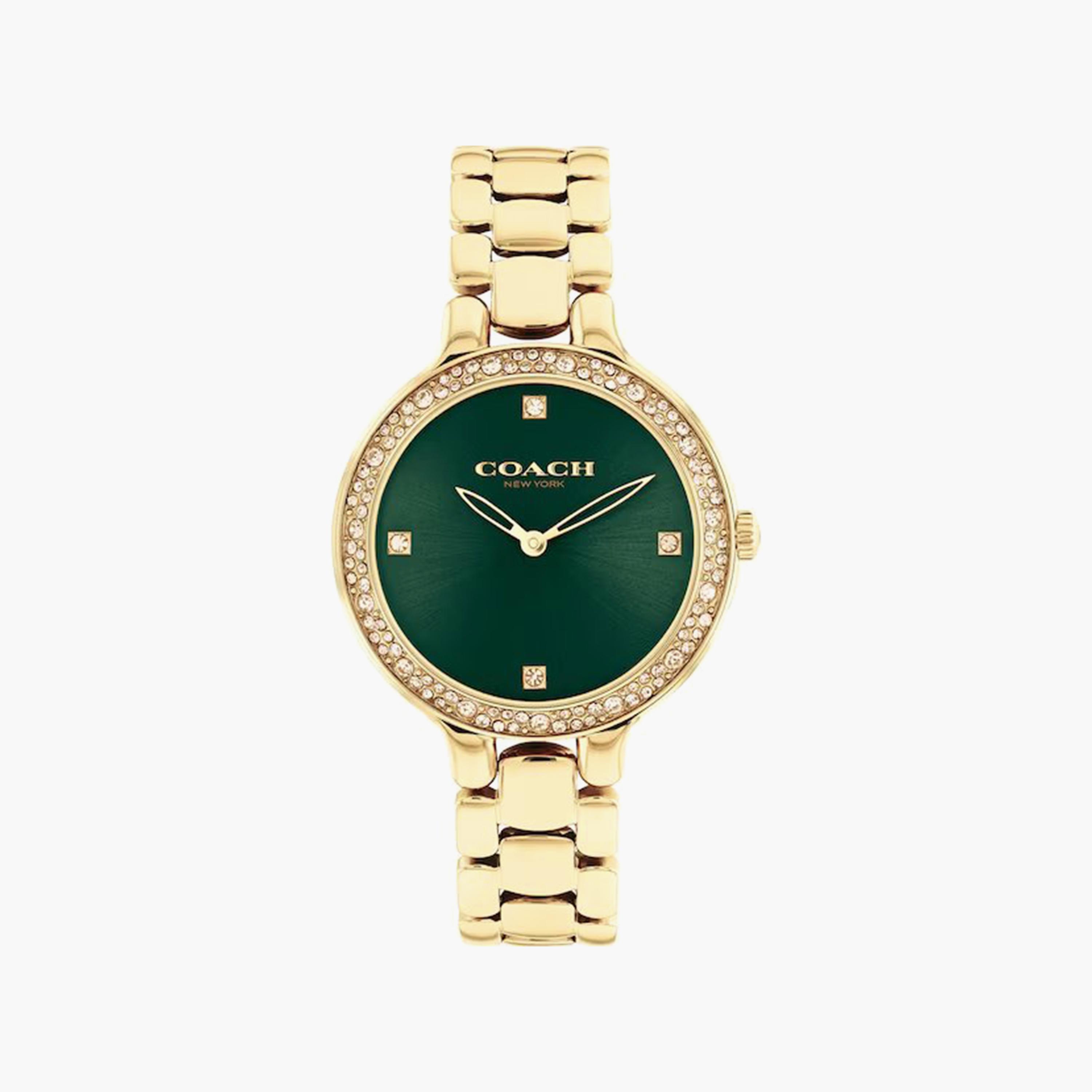 Coach Gold Analog Stainless Steel Strap Watch | 14504251-girls-accessories-watches-image-1