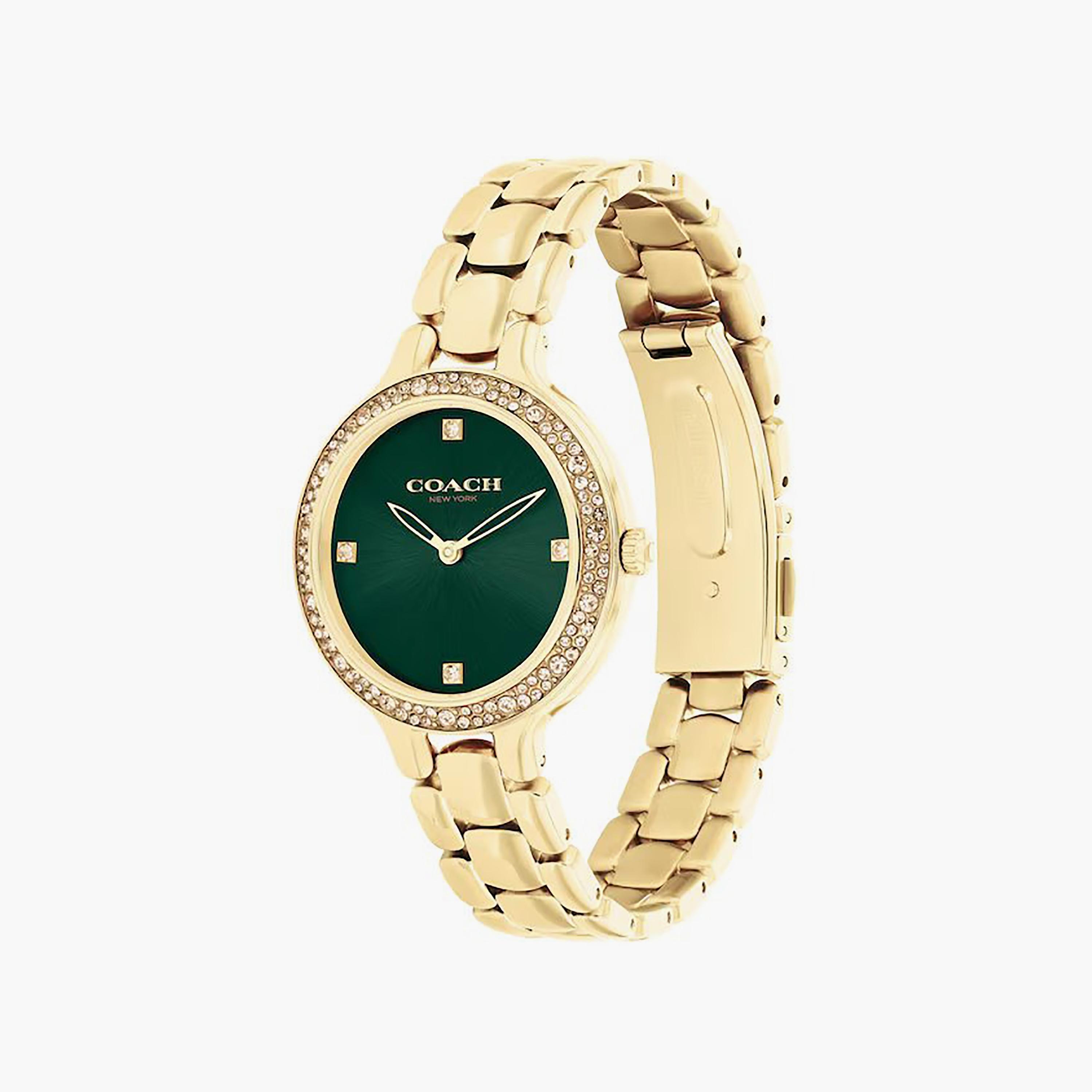 Coach Gold Analog Stainless Steel Strap Watch | 14504251-girls-accessories-watches-image-2
