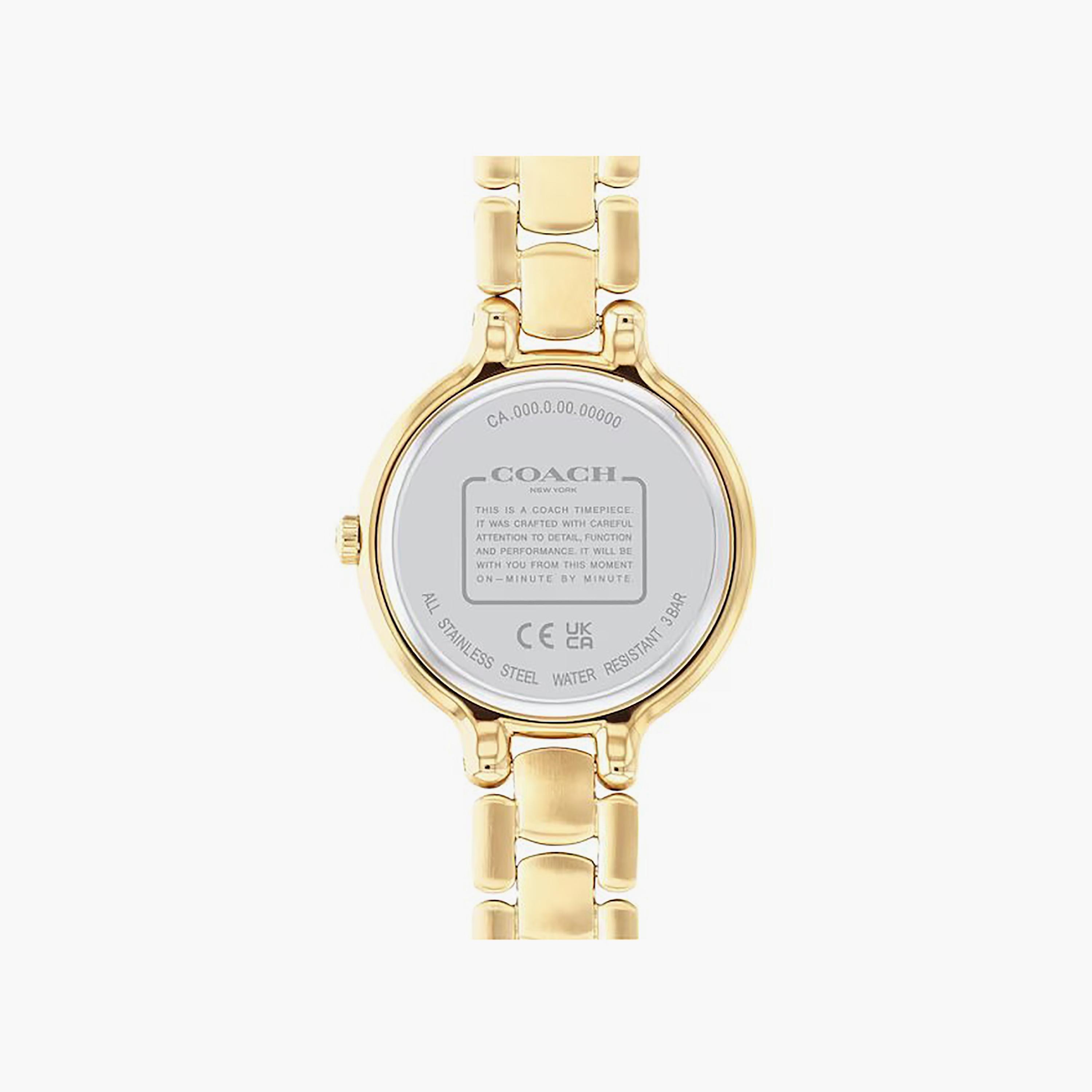 Coach Gold Analog Stainless Steel Strap Watch | 14504251-girls-accessories-watches-image-3
