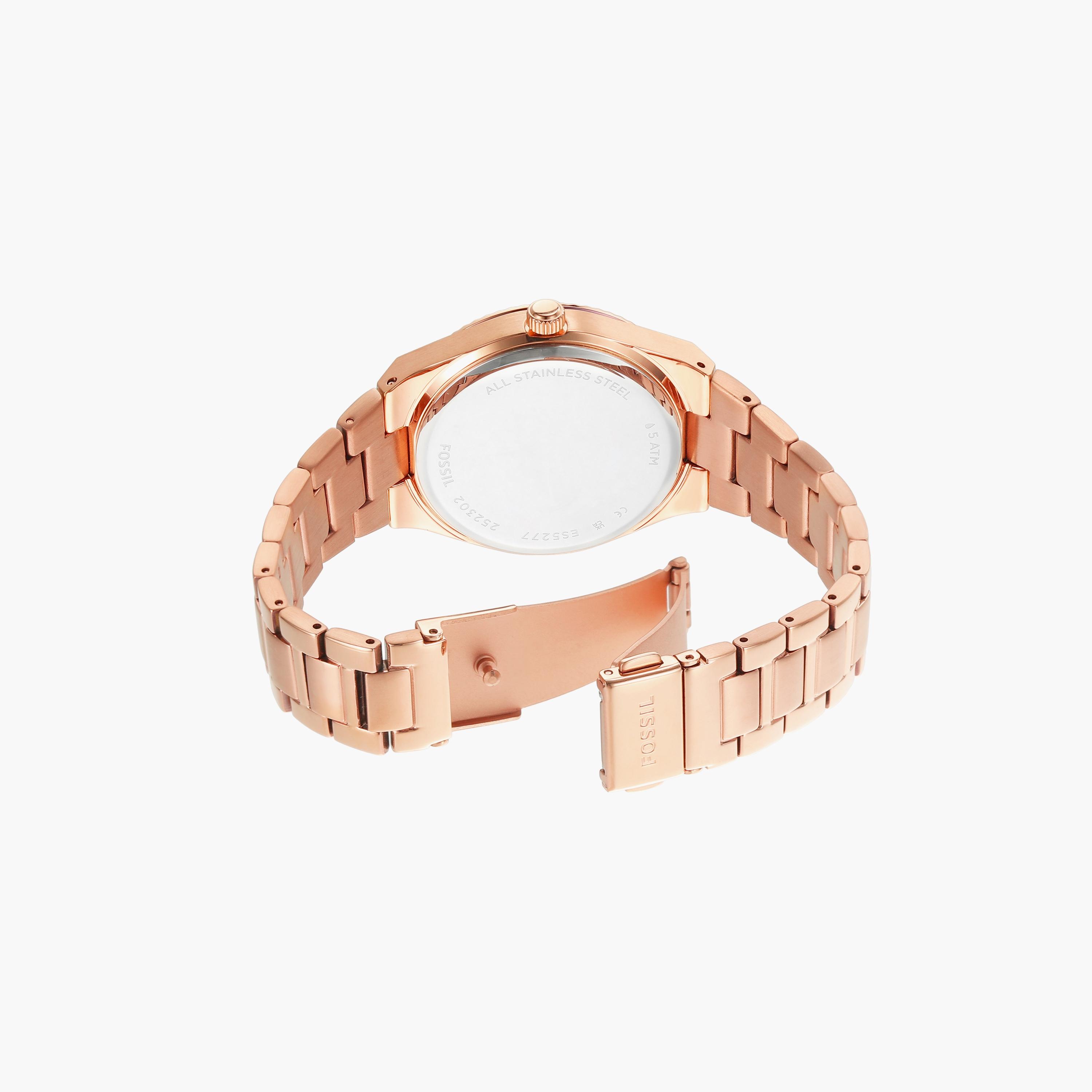 Fossil Women's 38 MM Rose Gold Analog Stainless Steel Strap Watch | ES5277-women-watchesandjewellery-watches-image-3