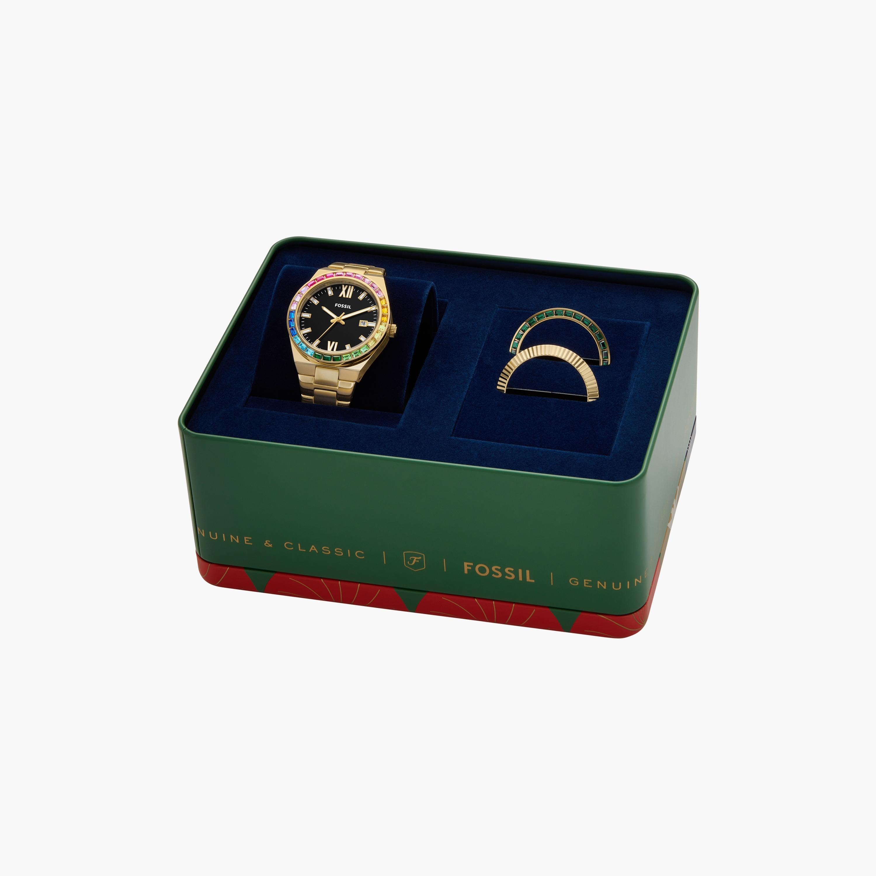ساعة أنالوج ذهبية بسوار ستانلس ستيل للنساء مع 36 مم من فوسيل مع أساور | ES5311SET-women-watchesandjewellery-watches-image-5