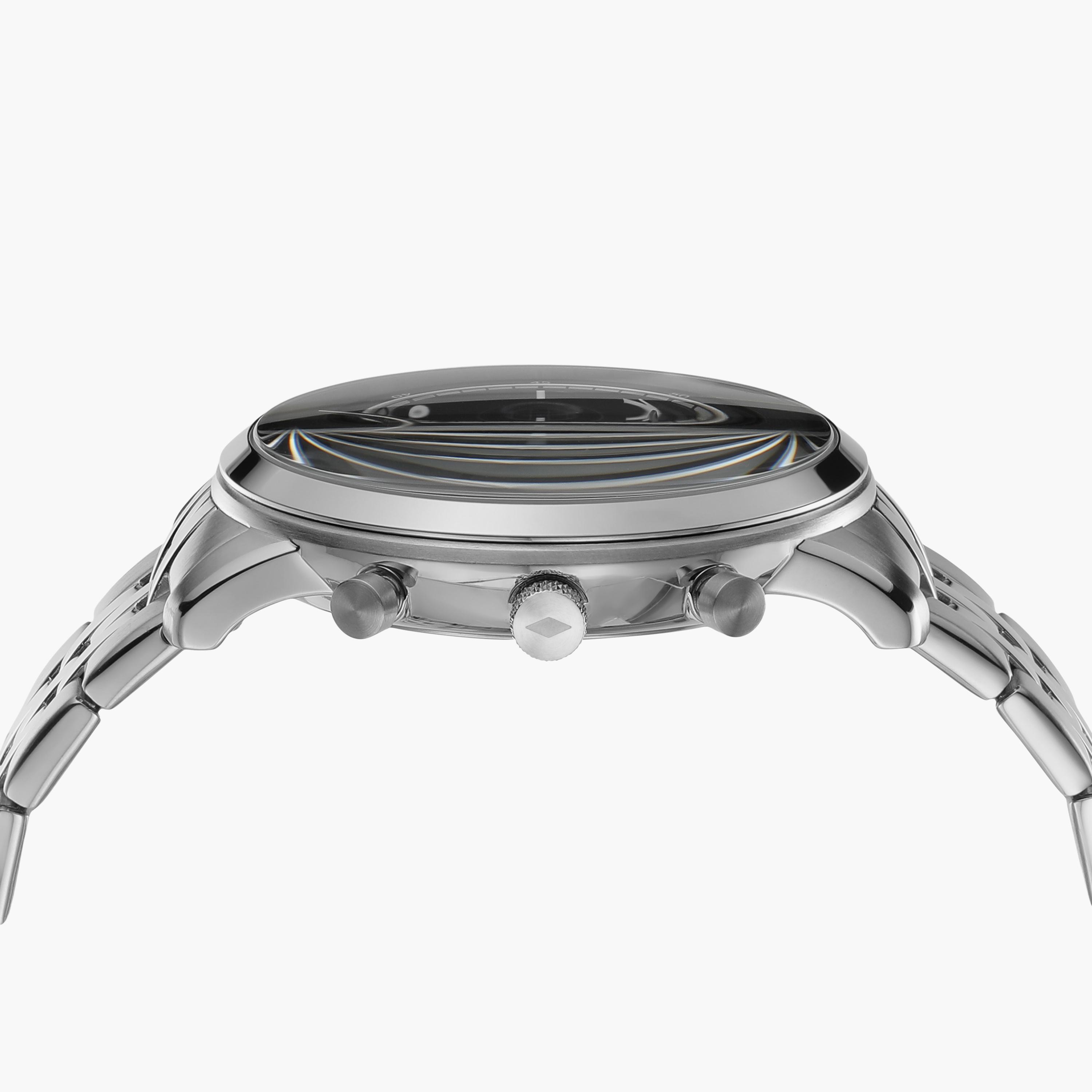 Fossil Men's 44 MM Silver Chronograph Stainless Steel Strap Watch | FS6025-men-watchesandjewellery-watches-image-4
