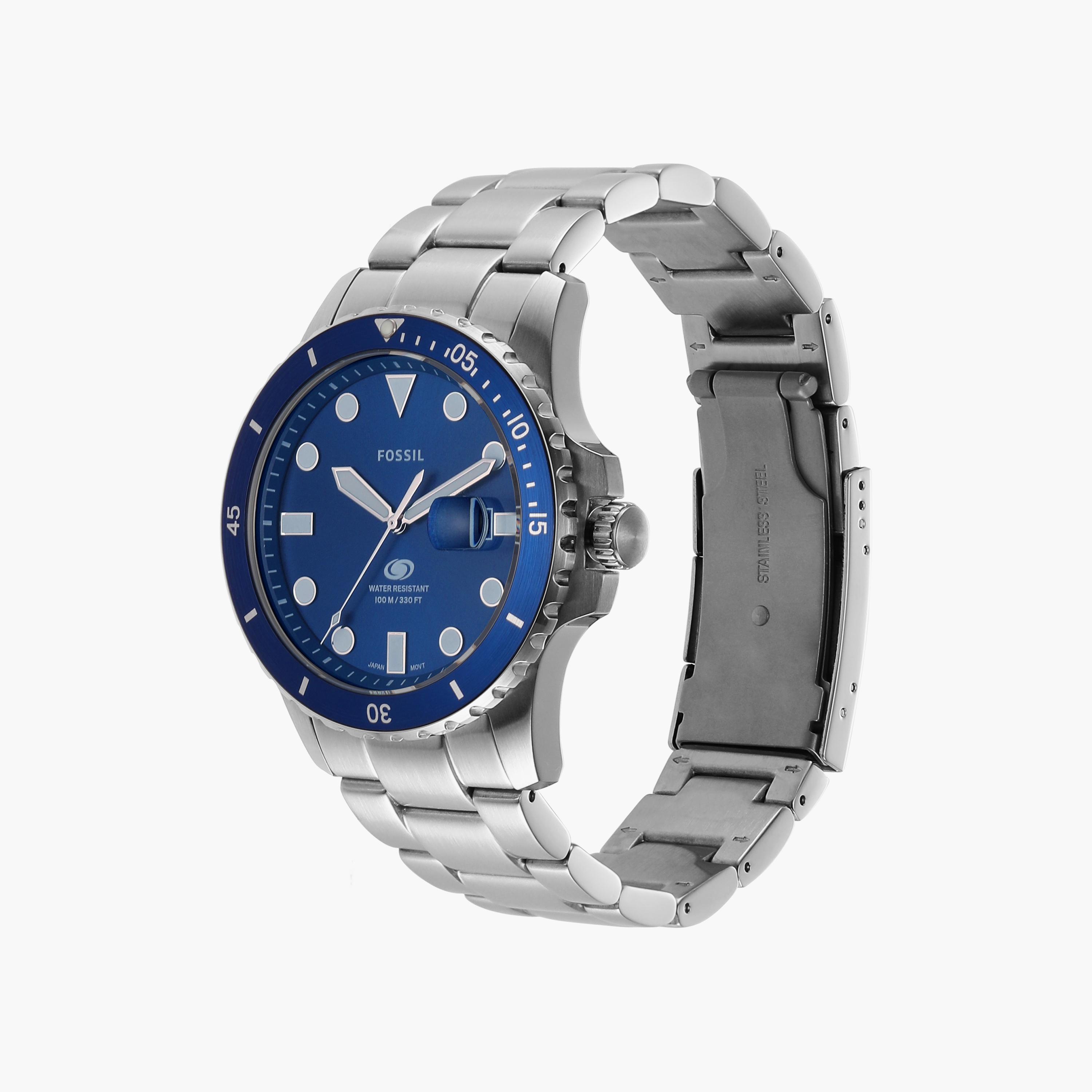Fossil Men's 42 MM Silver Analog Stainless Steel Strap Watch | FS6029-men-watchesandjewellery-watches-image-2