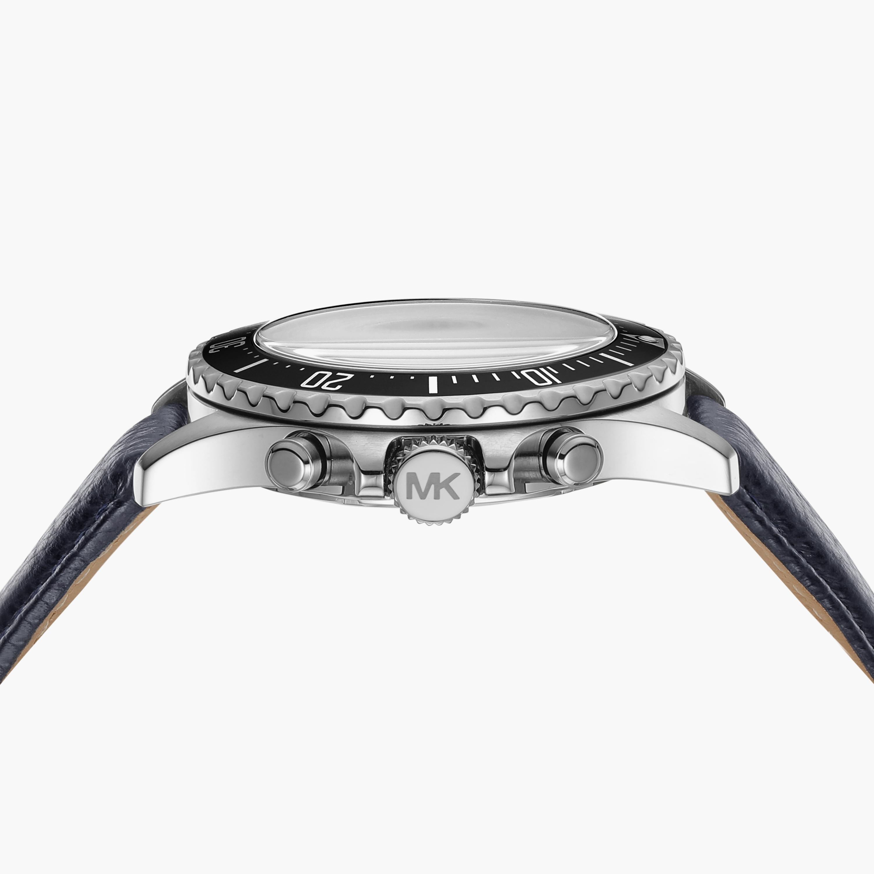 Michael Kors Men's Blue Chronograph Leather Strap Watch | MK9091-men-watchesandjewellery-watches-image-4