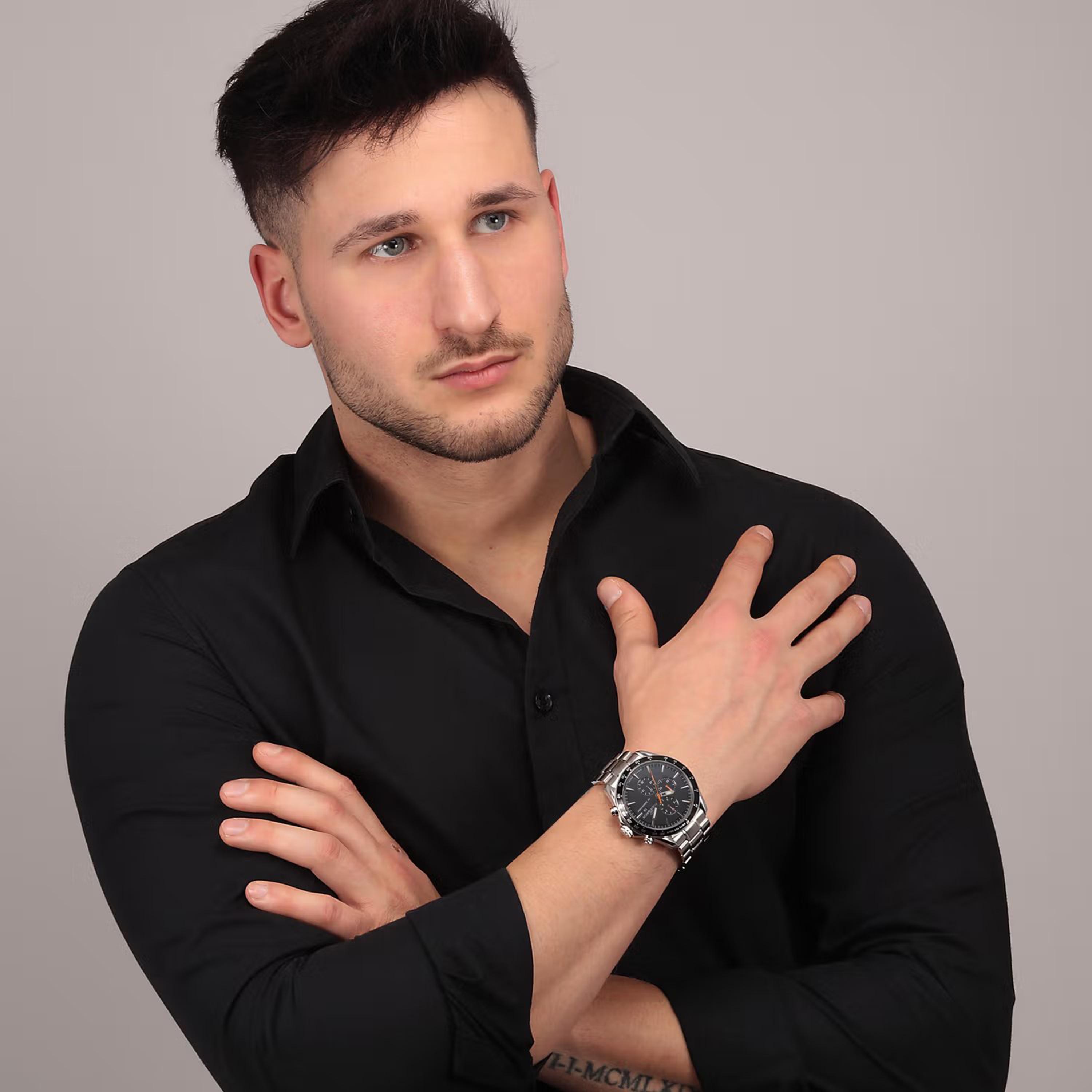 Philip Watch Men's Black Chronograph Stainless Steel Strap Watch | R8273995008-men-watchesandjewellery-watches-image-5