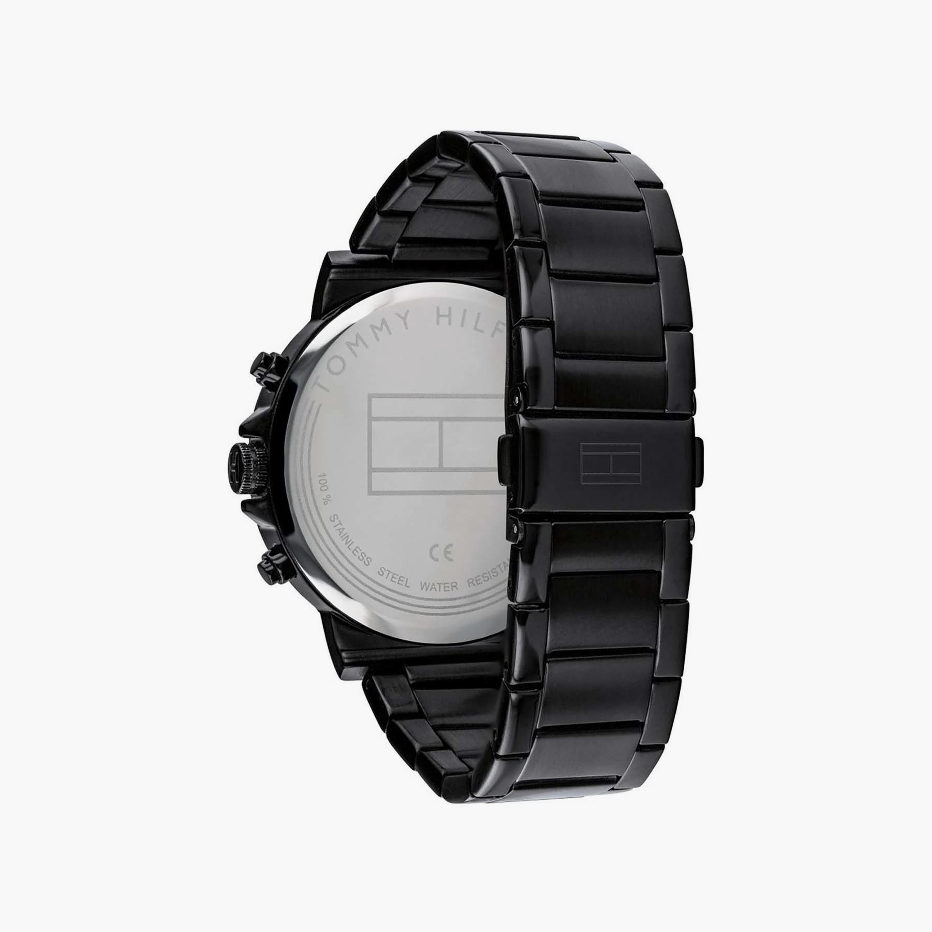 Tommy Hilfiger Men's 46 MM Black Chronograph Stainless Steel Strap Watch | 1710383-men-watchesandjewellery-watches-image-4