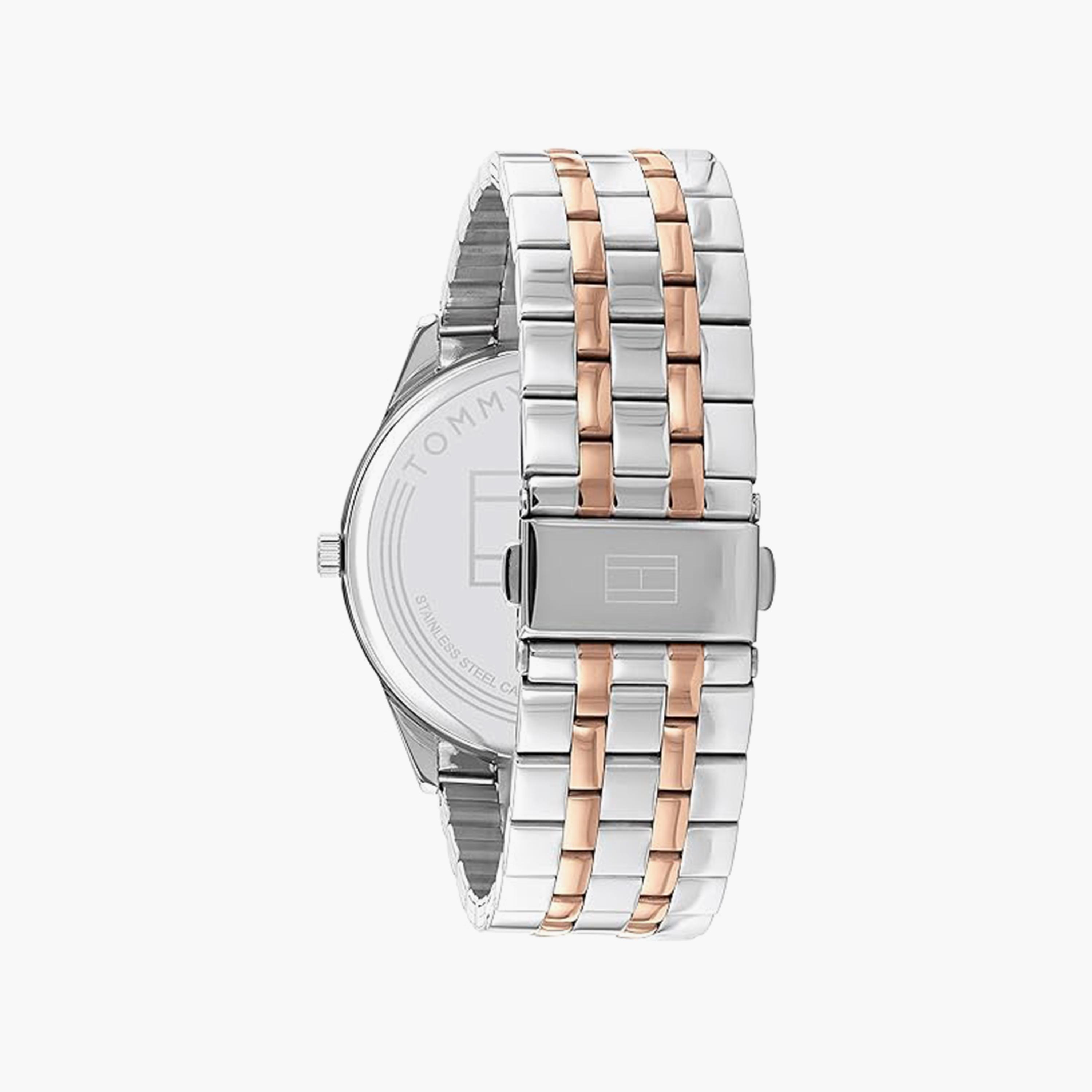 Tommy Hilfiger Men's 42 MM Silver and Rose Gold Analog Stainless Steel Strap Watch | 1710437-men-watchesandjewellery-watches-image-3