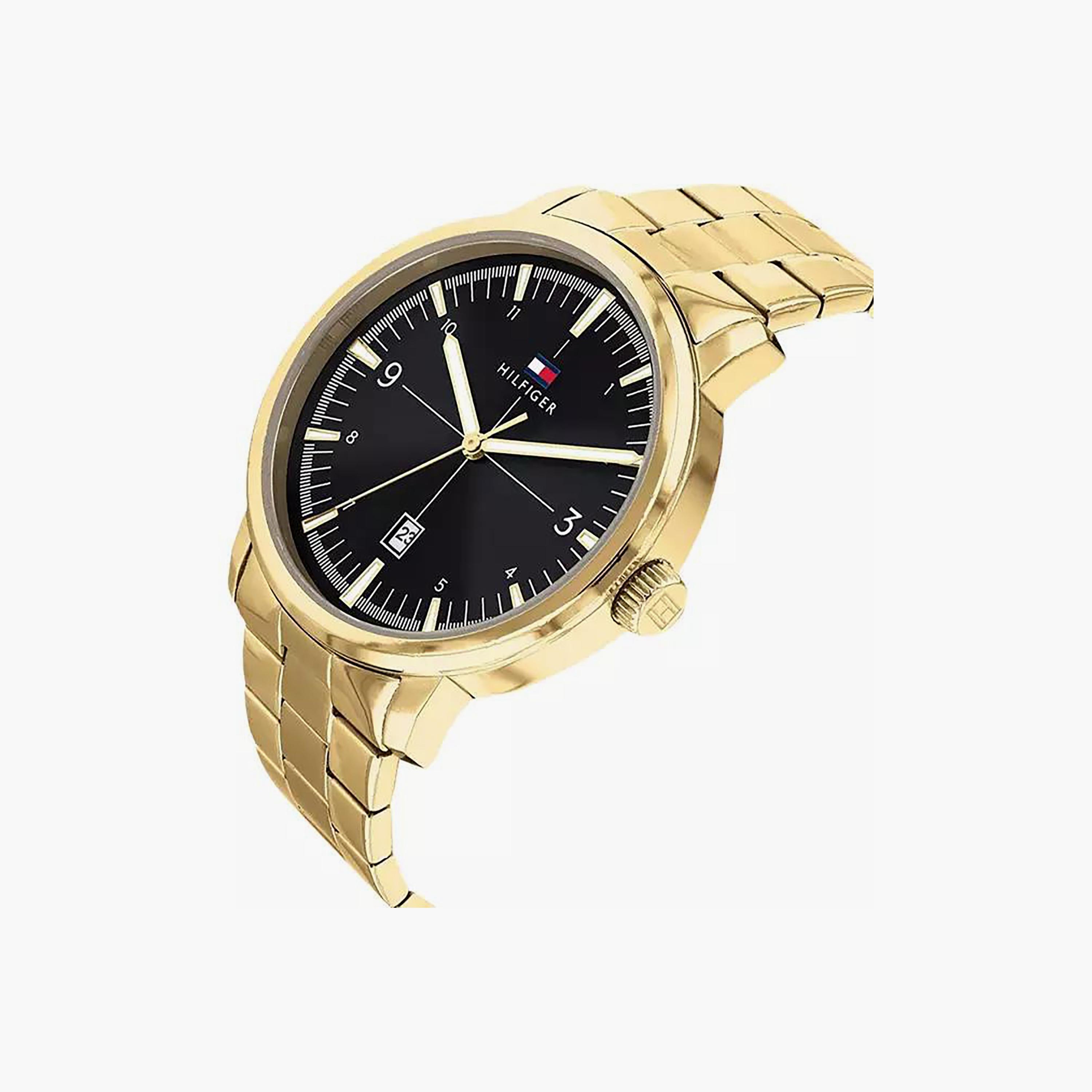 Tommy Hilfiger Men's 44 MM Gold Analog Stainless Steel Strap Watch | 1710454-men-watchesandjewellery-watches-image-2
