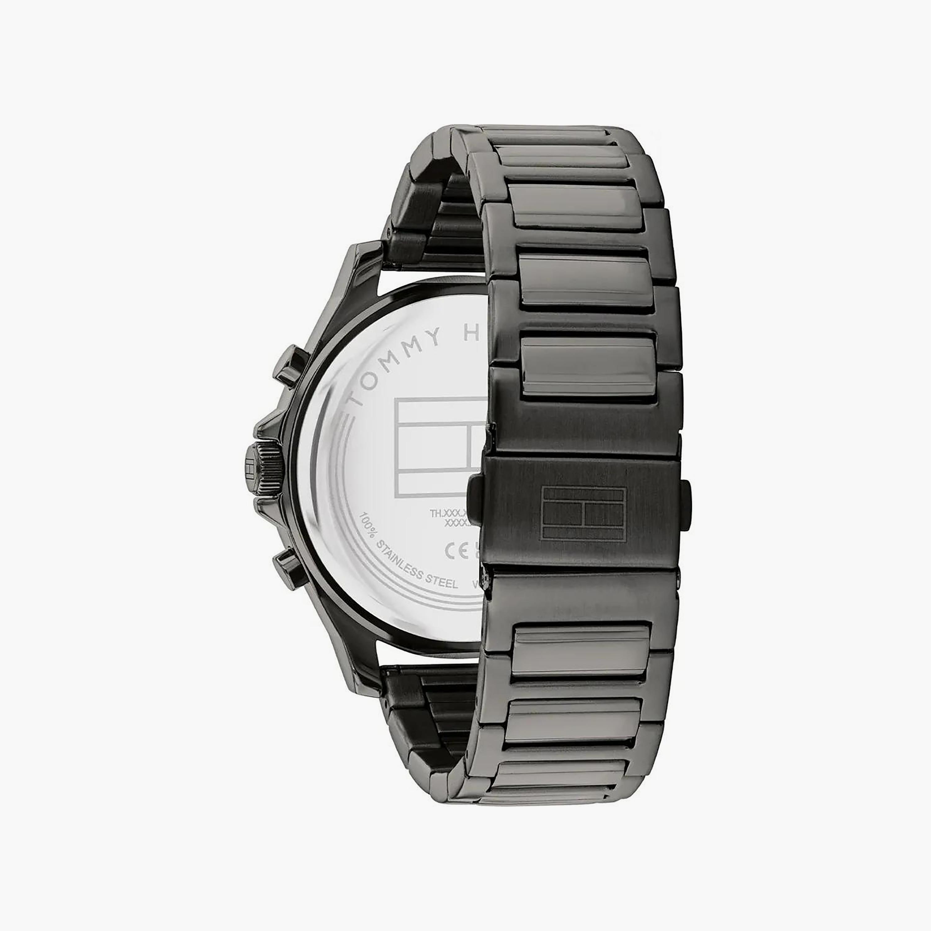 Tommy Hilfiger Men's 46 MM Black Chronograph Stainless Steel Strap Watch | 1710519-men-watchesandjewellery-watches-image-3