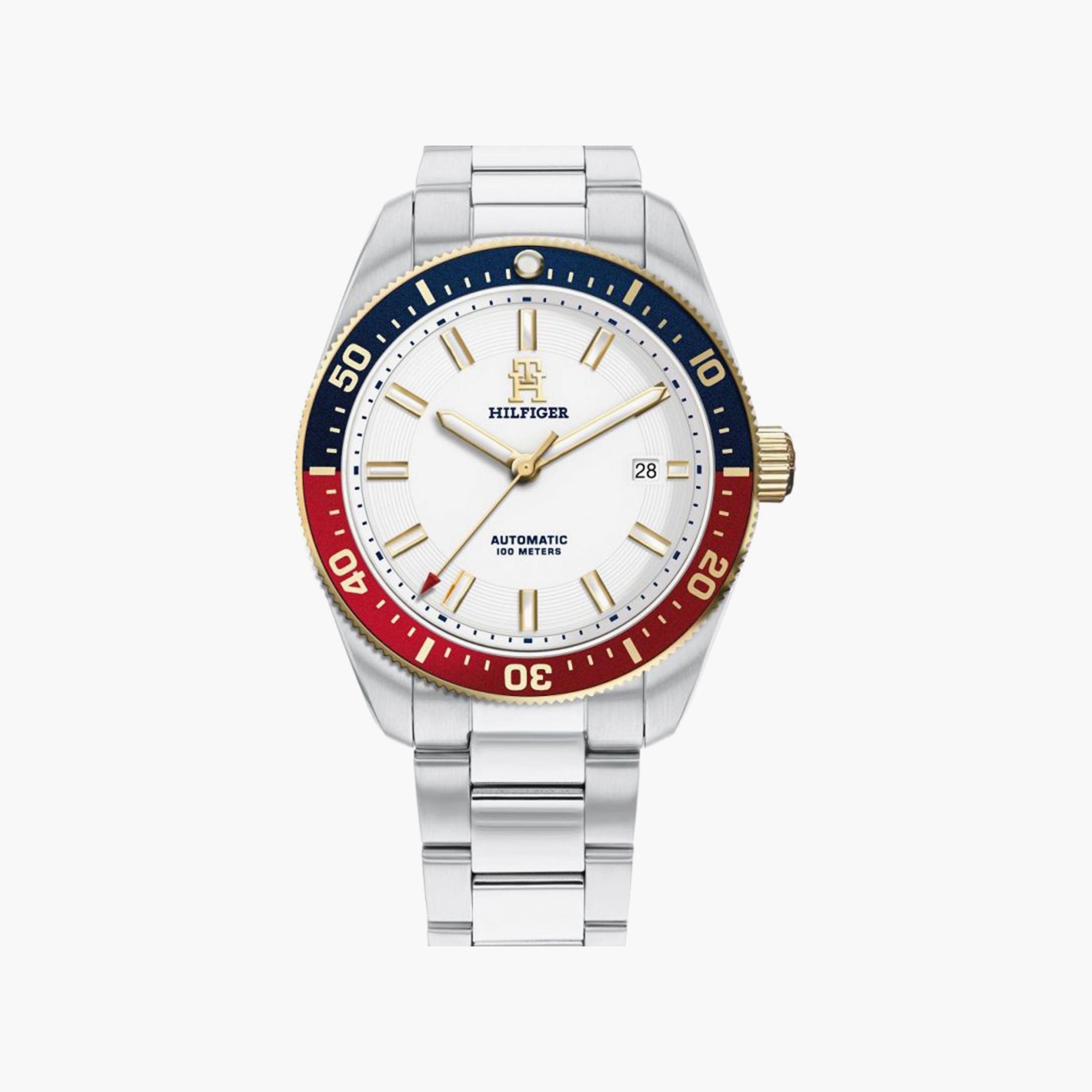 Tommy Hilfiger Men's 40 MM Silver Automatic Stainless Steel Strap Watch | 1710551-men-watchesandjewellery-watches-image-1