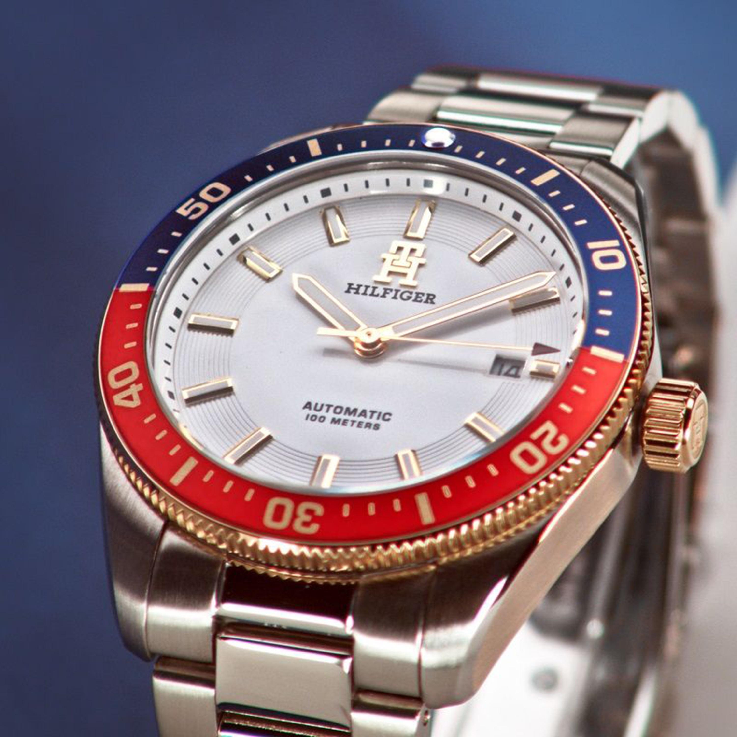 Tommy Hilfiger Men's 40 MM Silver Automatic Stainless Steel Strap Watch | 1710551-men-watchesandjewellery-watches-image-3