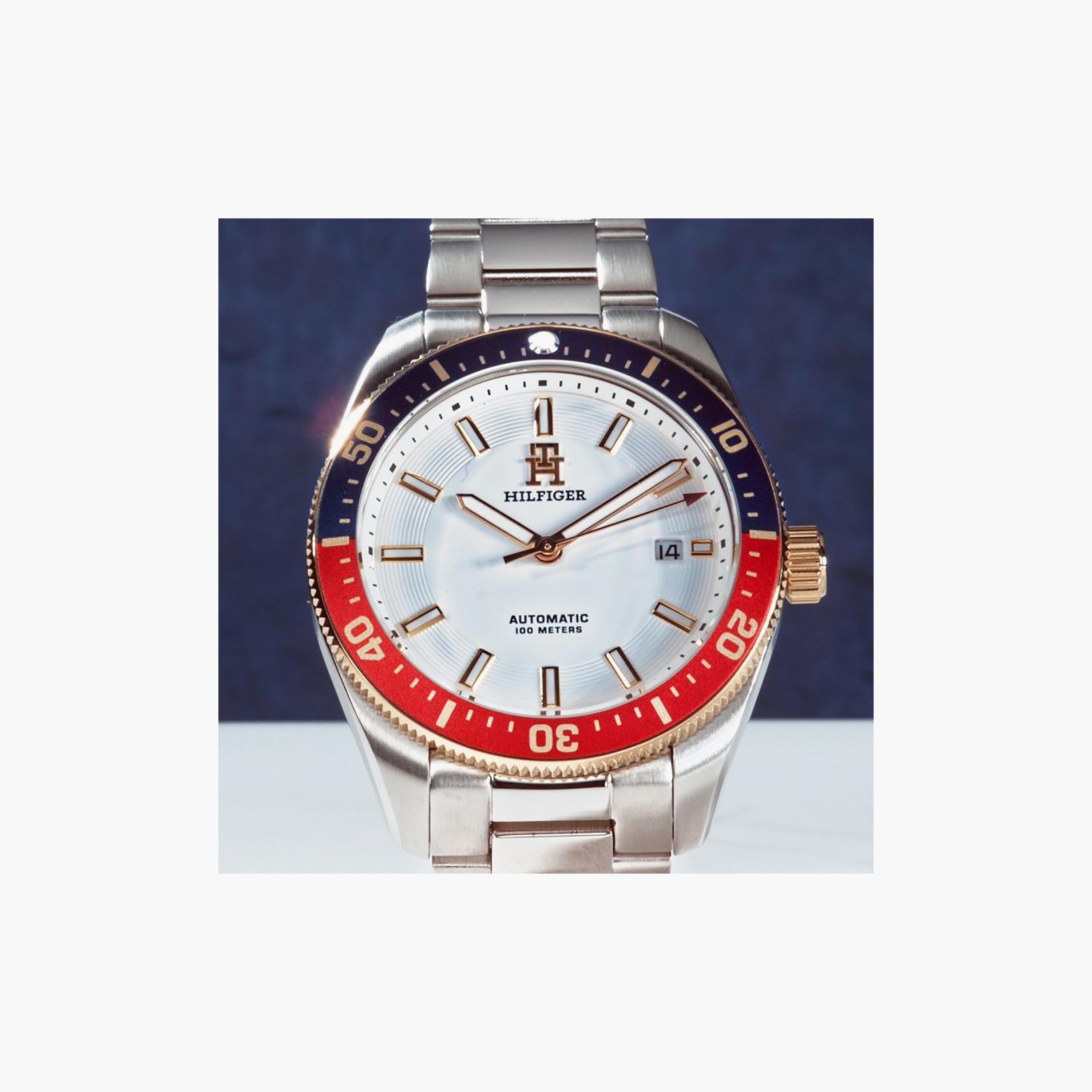 Tommy Hilfiger Men's 40 MM Silver Automatic Stainless Steel Strap Watch | 1710551-men-watchesandjewellery-watches-image-4