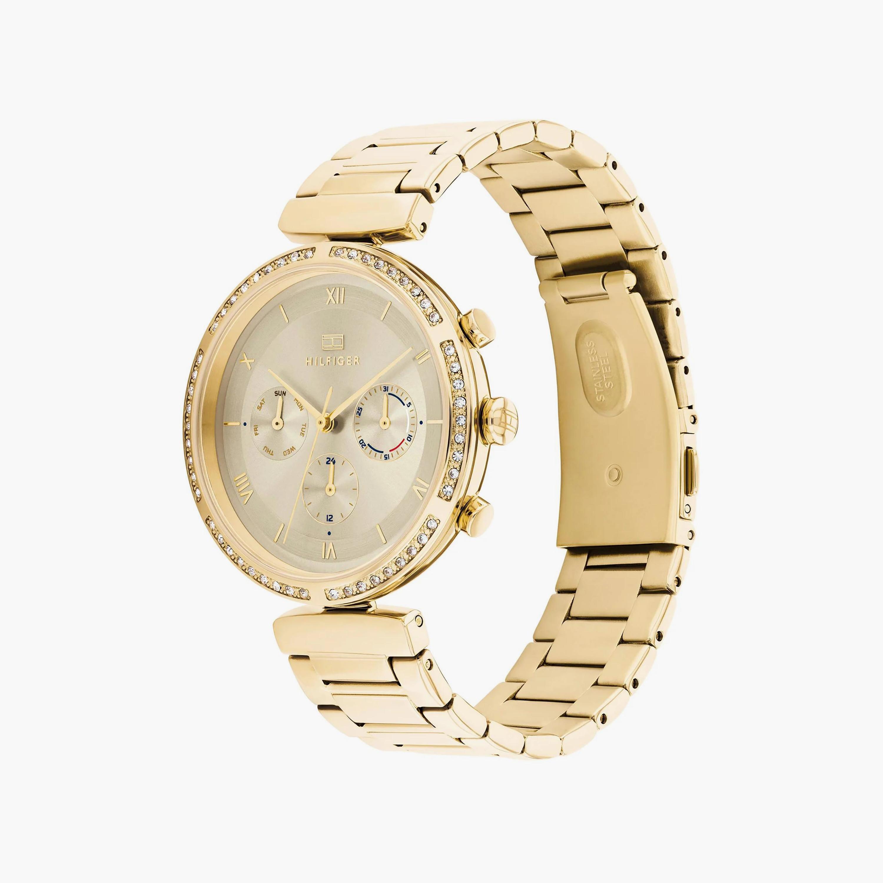 ساعة كرونوغراف ذهبية بسوار ستانلس ستيل مع 38 مم من تومي هيلفيغر للنساء | 1782392-women-watchesandjewellery-watches-image-2