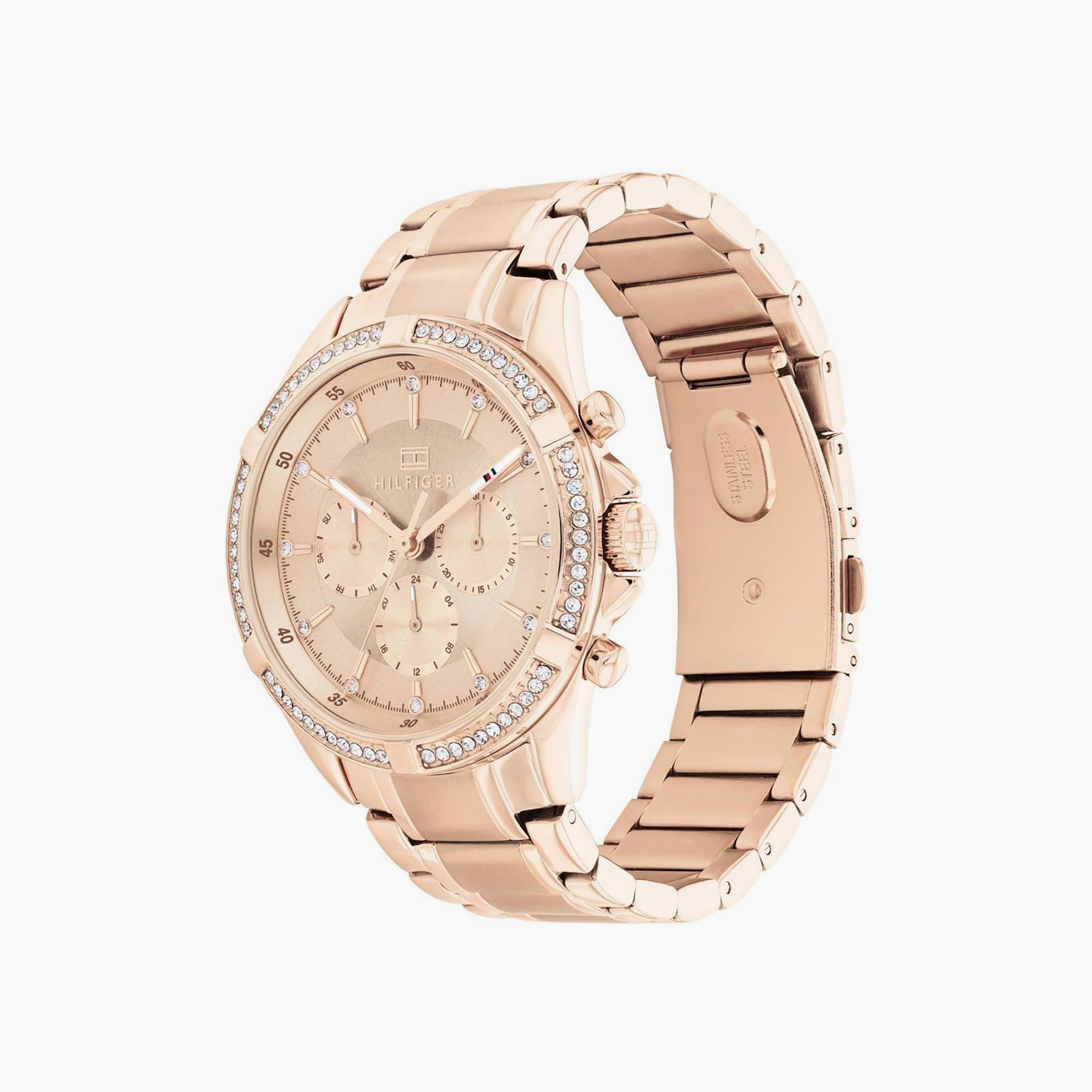 Tommy Hilfiger Women's 40 MM Rose Gold Chronograph Stainless Steel Strap Watch | 1782558-women-watchesandjewellery-watches-image-2