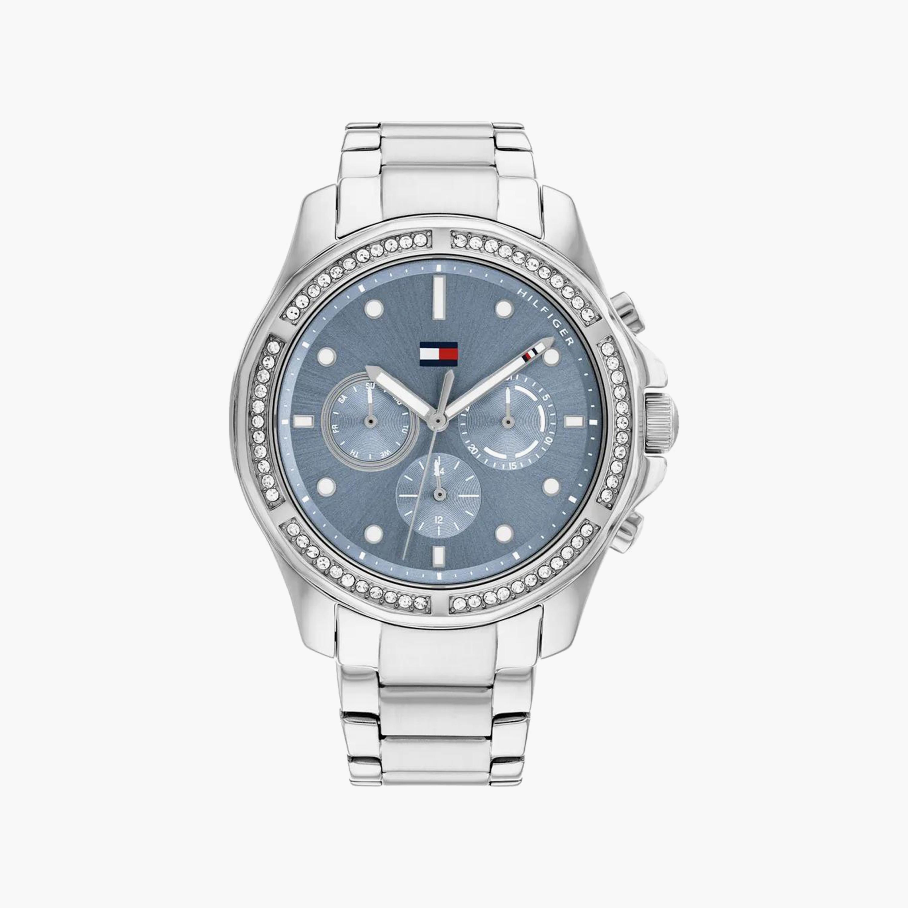 Tommy Hilfiger Women's 41 MM Silver Chronograph Stainless Steel Strap Watch | 1782569-women-watchesandjewellery-watches-image-1