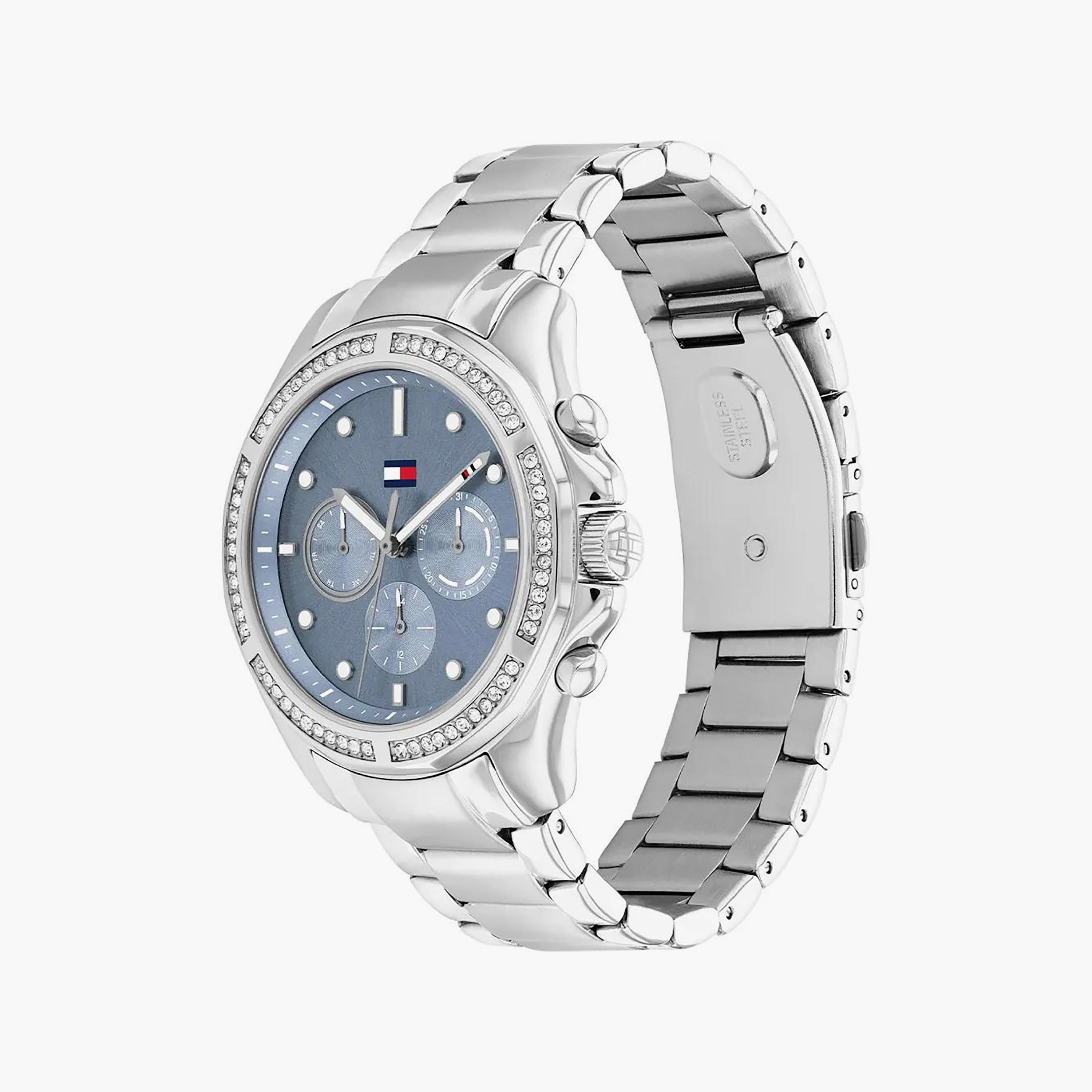 Tommy Hilfiger Women's 41 MM Silver Chronograph Stainless Steel Strap Watch | 1782569-women-watchesandjewellery-watches-image-2