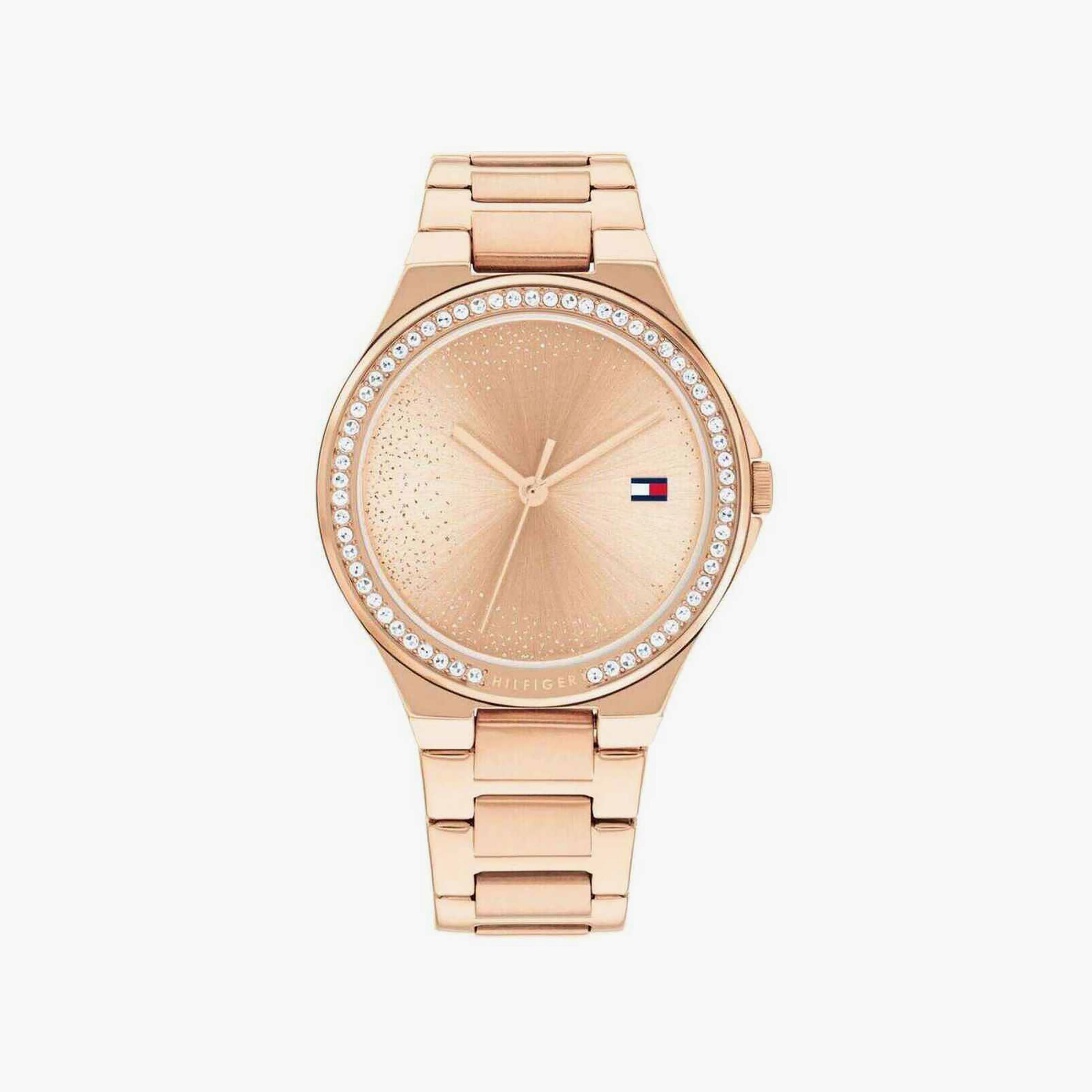 ساعة أنالوج ذهبية وردية بسوار ستانلس ستيل مع 36 مم من تومي هيلفيغر للنساء | 1782643-women-watchesandjewellery-watches-image-1