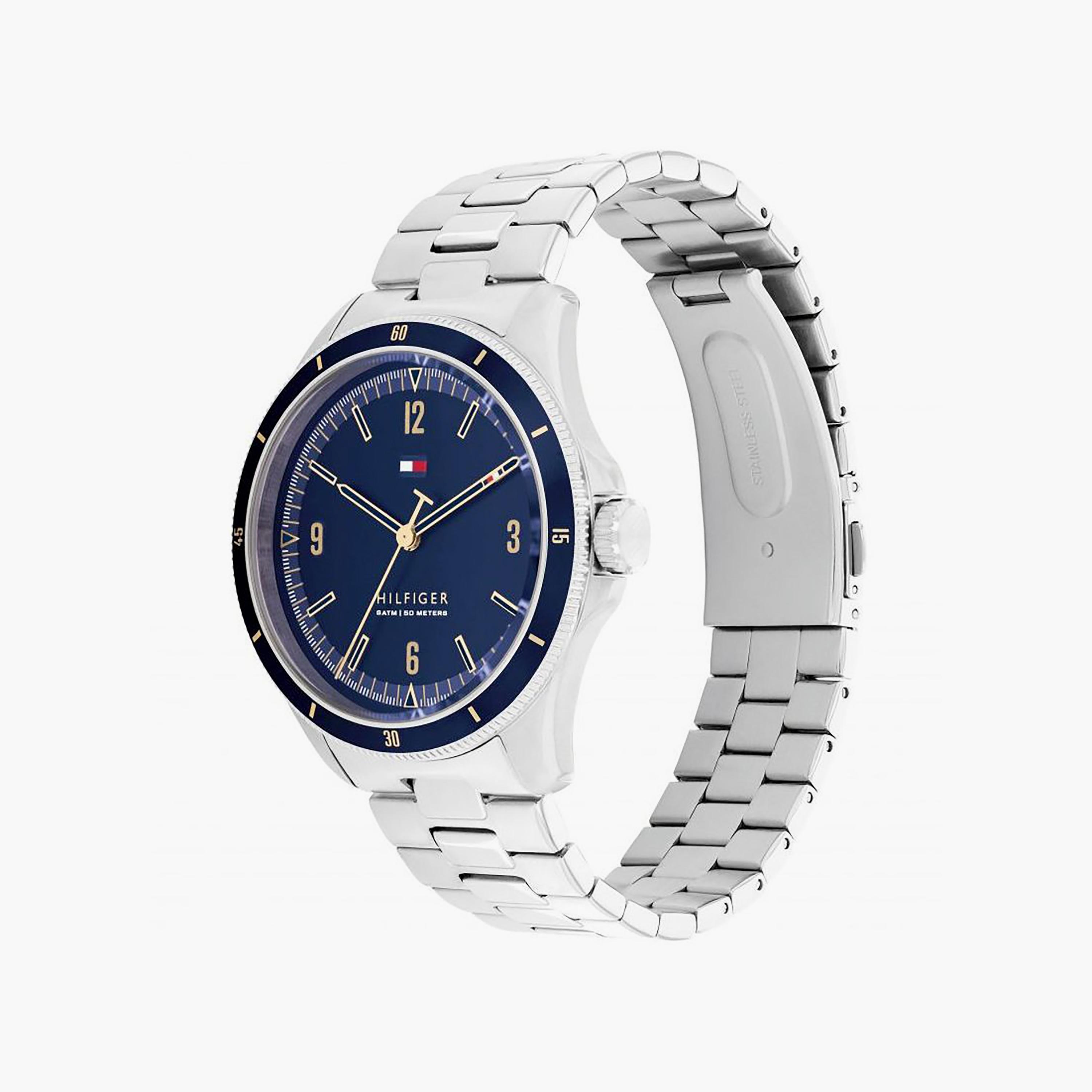 Tommy Hilfiger Men's 43 MM Silver Analog Stainless Steel Strap Watch | 1791902-men-watchesandjewellery-watches-image-2