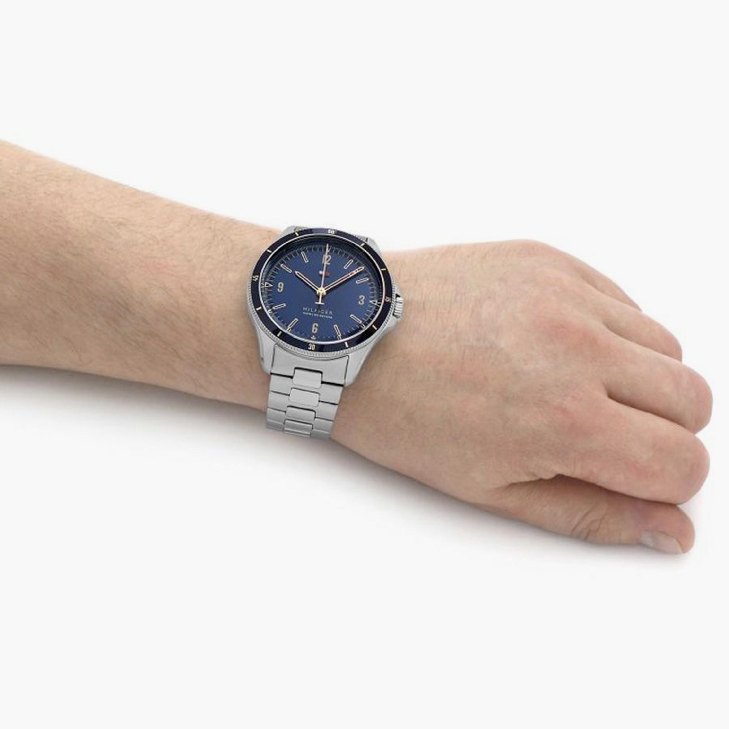 Tommy Hilfiger Men's 43 MM Silver Analog Stainless Steel Strap Watch | 1791902-men-watchesandjewellery-watches-image-4