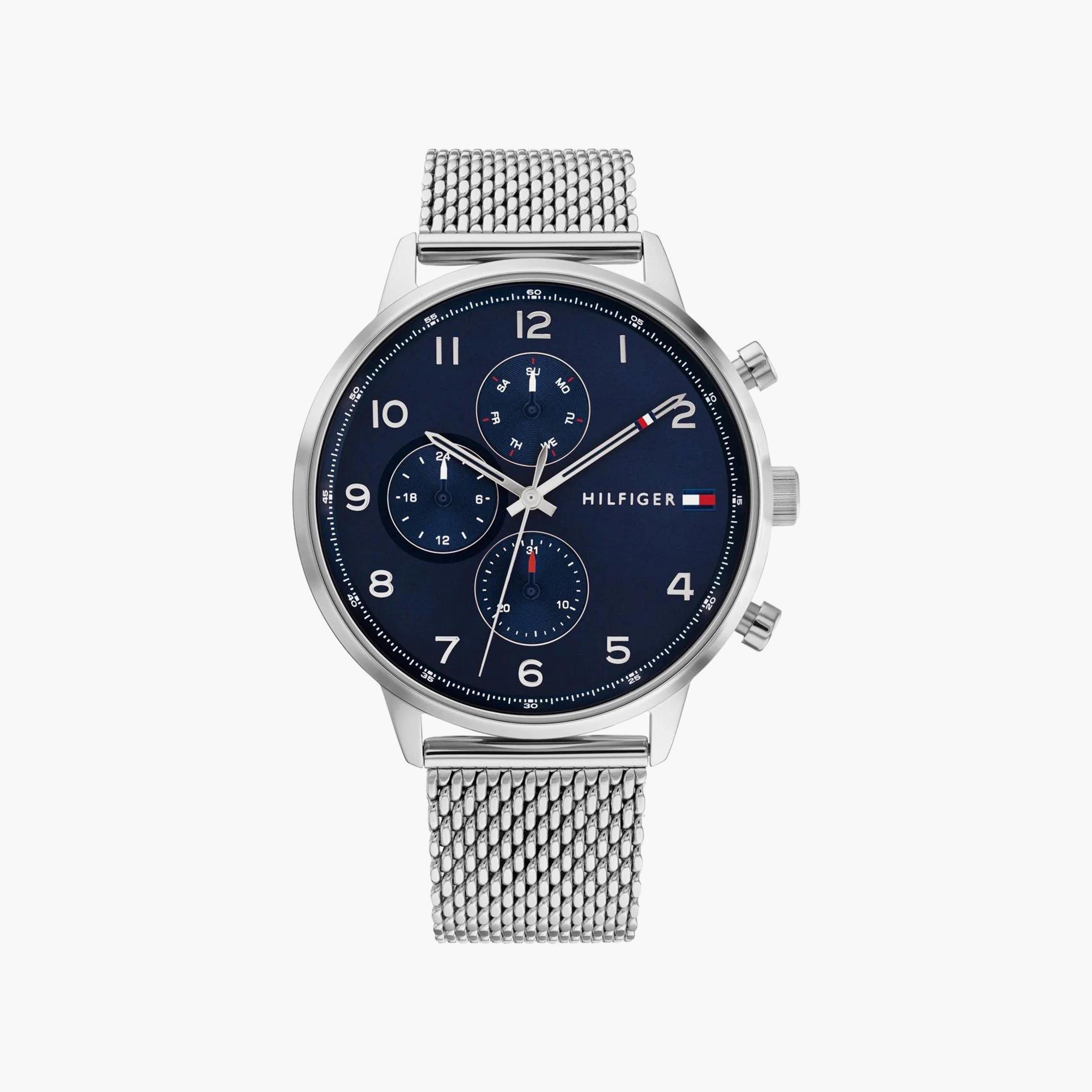 Tommy Hilfiger Men's 44 MM Silver Chronograph Stainless Steel Strap Watch | 1792078-men-watchesandjewellery-watches-image-1