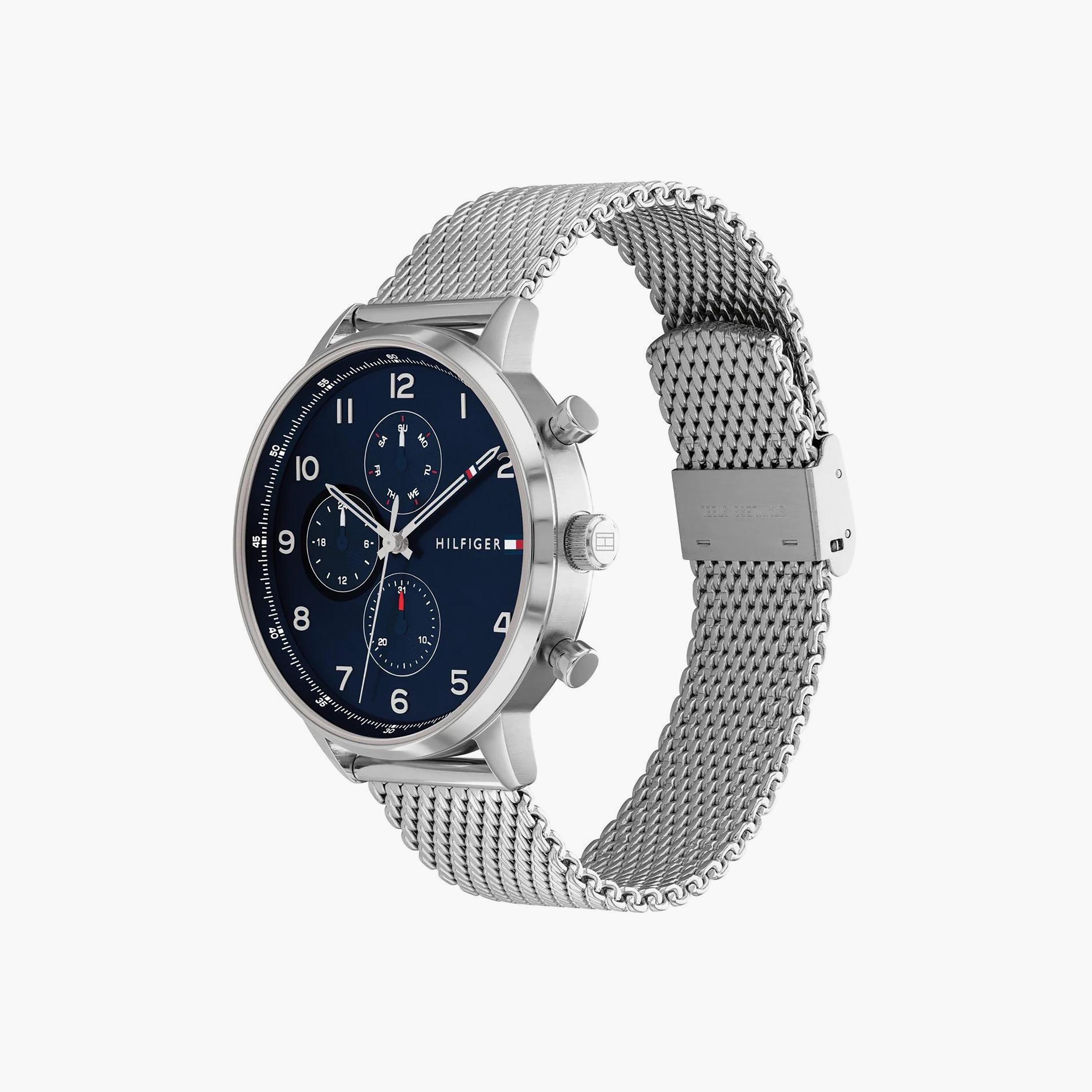 Tommy Hilfiger Men's 44 MM Silver Chronograph Stainless Steel Strap Watch | 1792078-men-watchesandjewellery-watches-image-2