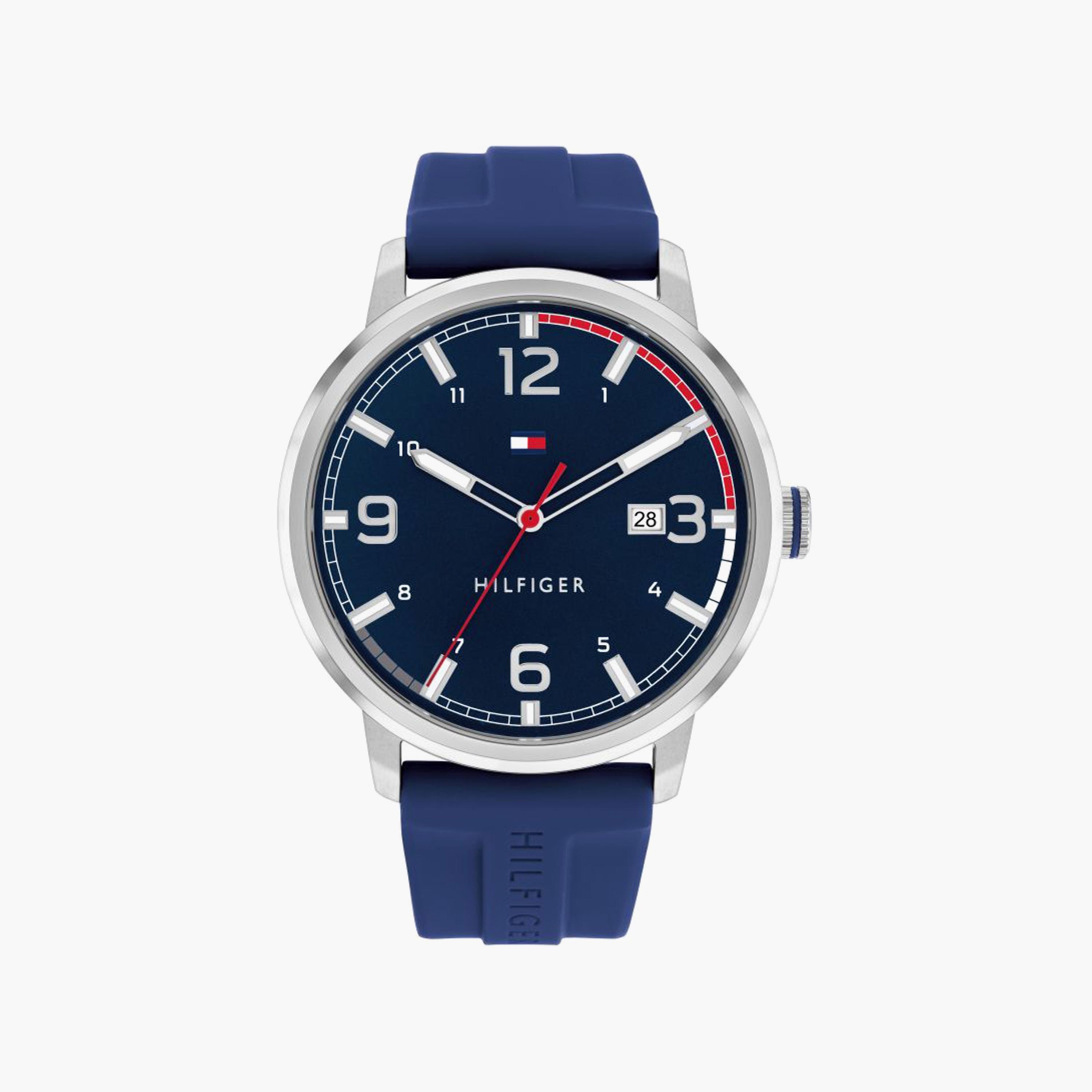 Tommy Hilfiger Men's 44 MM Blue Analog Silicone Strap Watch with Bracelet | 2770141-men-watchesandjewellery-watches-image-2