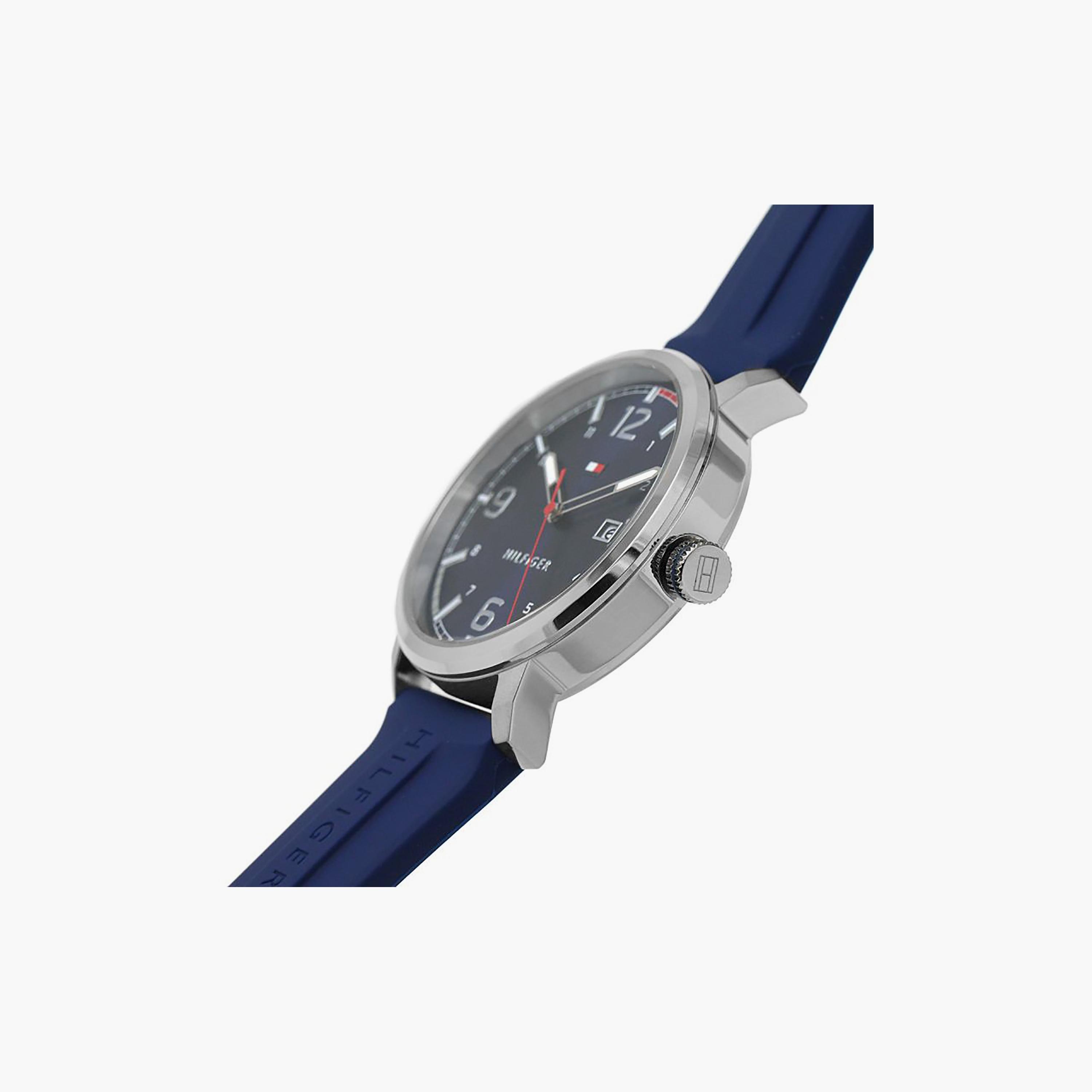 Tommy Hilfiger Men's 44 MM Blue Analog Silicone Strap Watch with Bracelet | 2770141-men-watchesandjewellery-watches-image-3