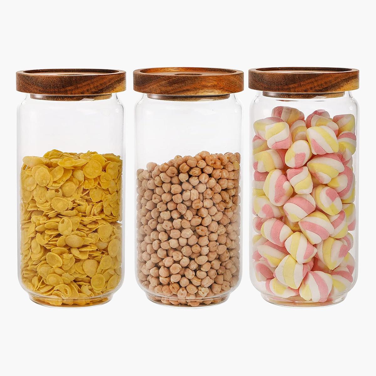 Quesera 3-Piece Glass Jar Set - 950 ml
