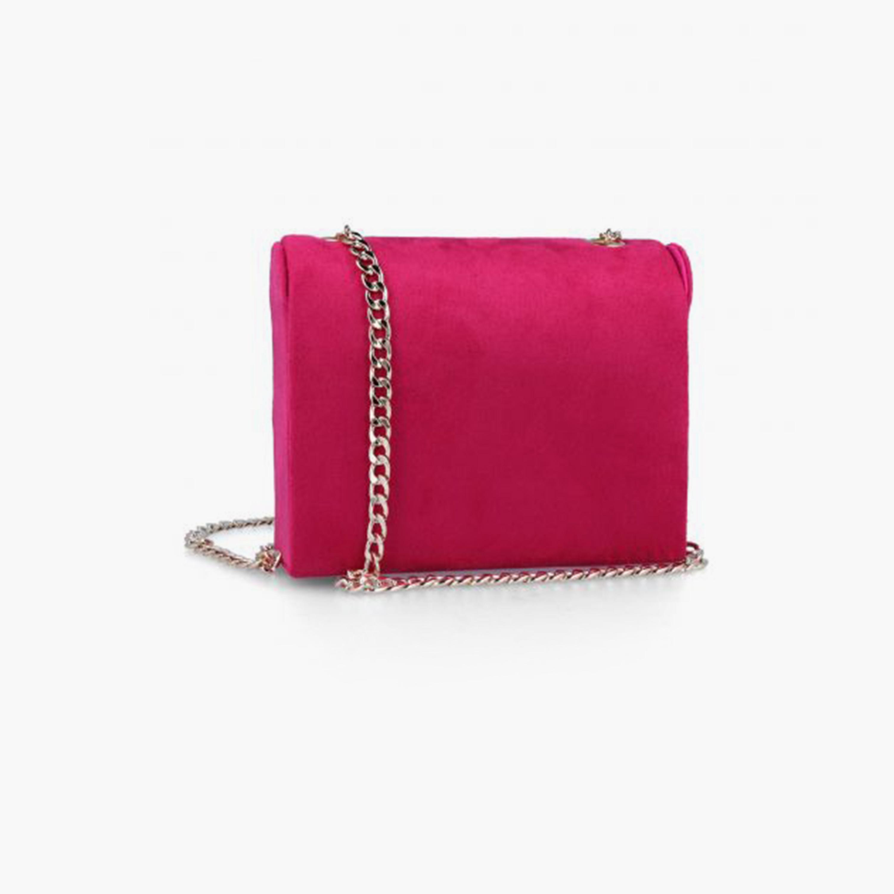 Menbur Embellished Crossbody Bag With Chain Strap In Pink-women-bagsandwallets-handbags-image-2